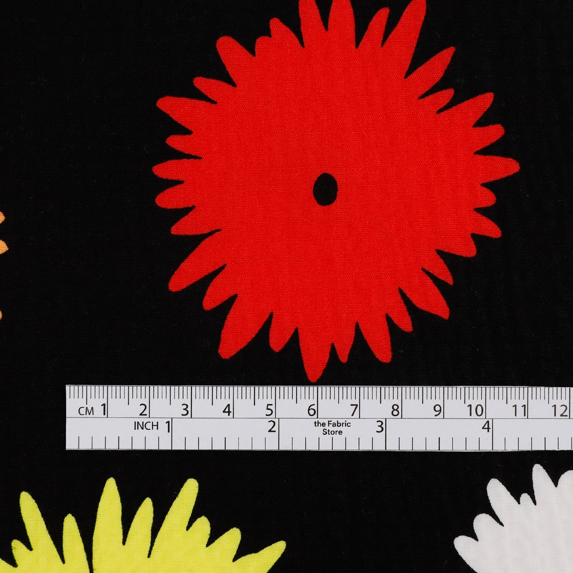 Mod Flower Stretch Seersucker Cotton - Black/Multi - Image 4