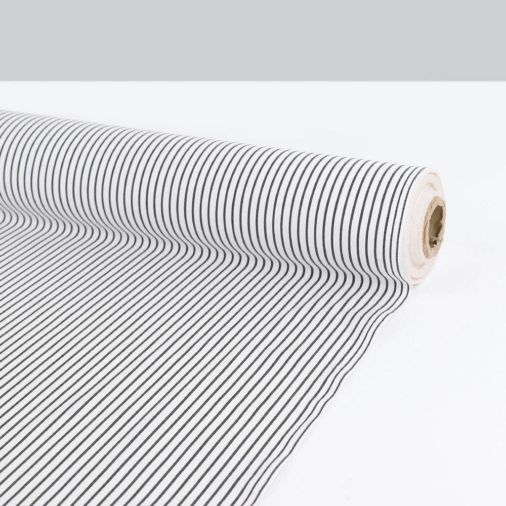 Music Stripe Stretch Cotton/Nylon - Black - Image 3