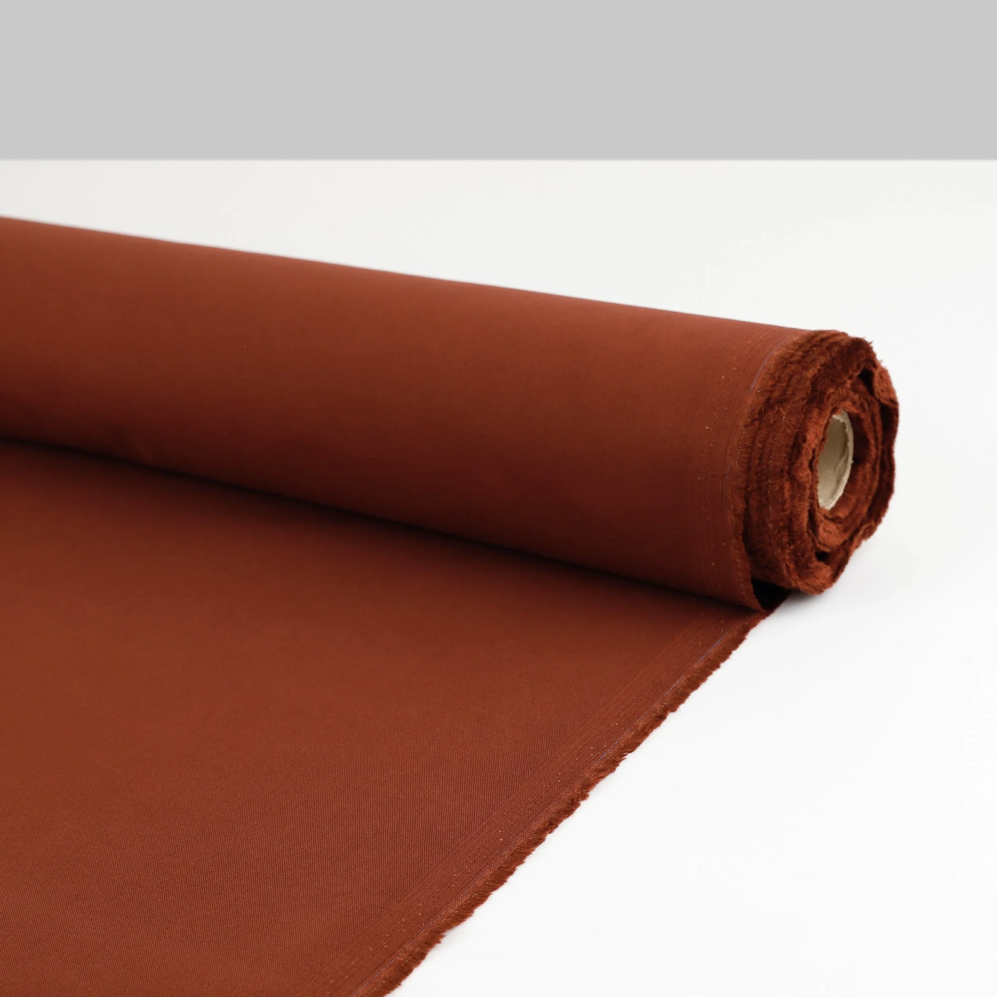 Narrow Stretch Cotton Twill - Burnt Umber - Image 3