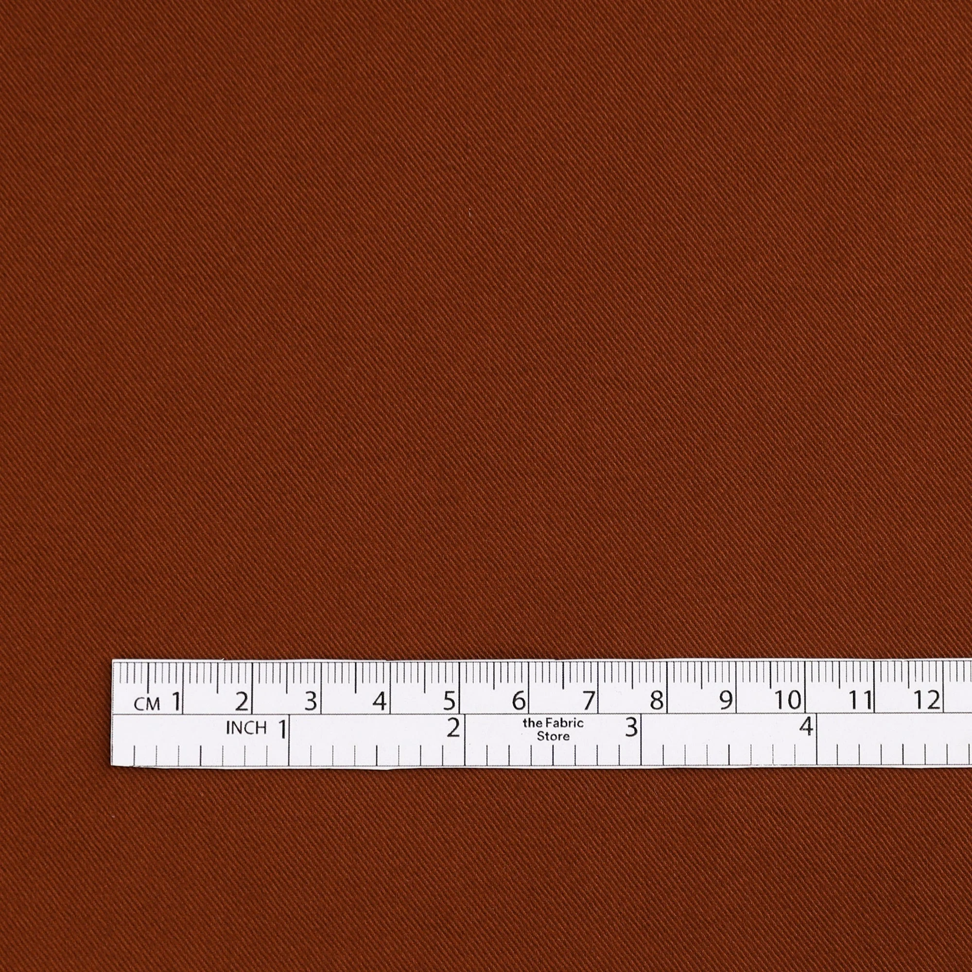 Narrow Stretch Cotton Twill - Burnt Umber - Image 4