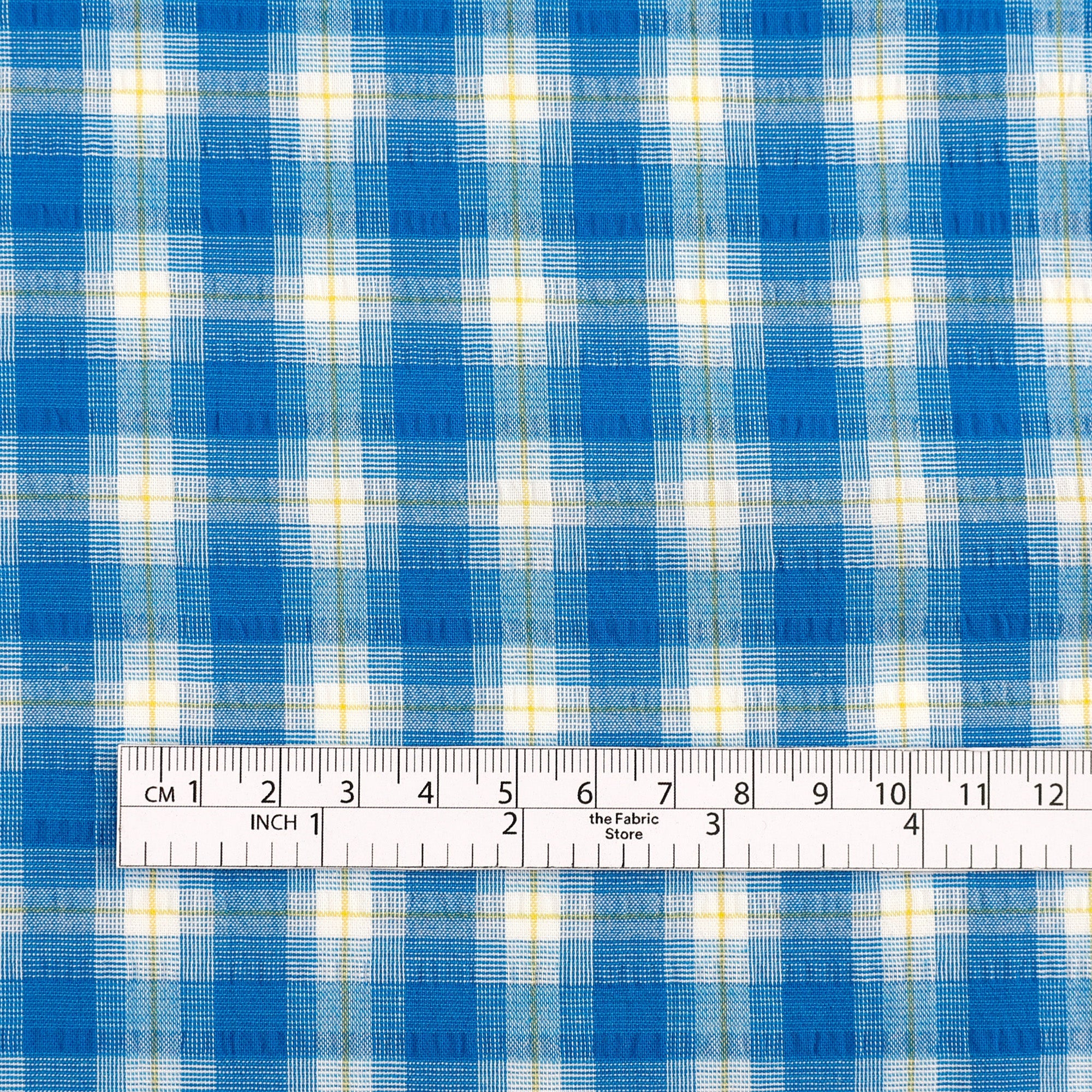 Ombre Check Stretch Seersucker Cotton - Capri - Image 4