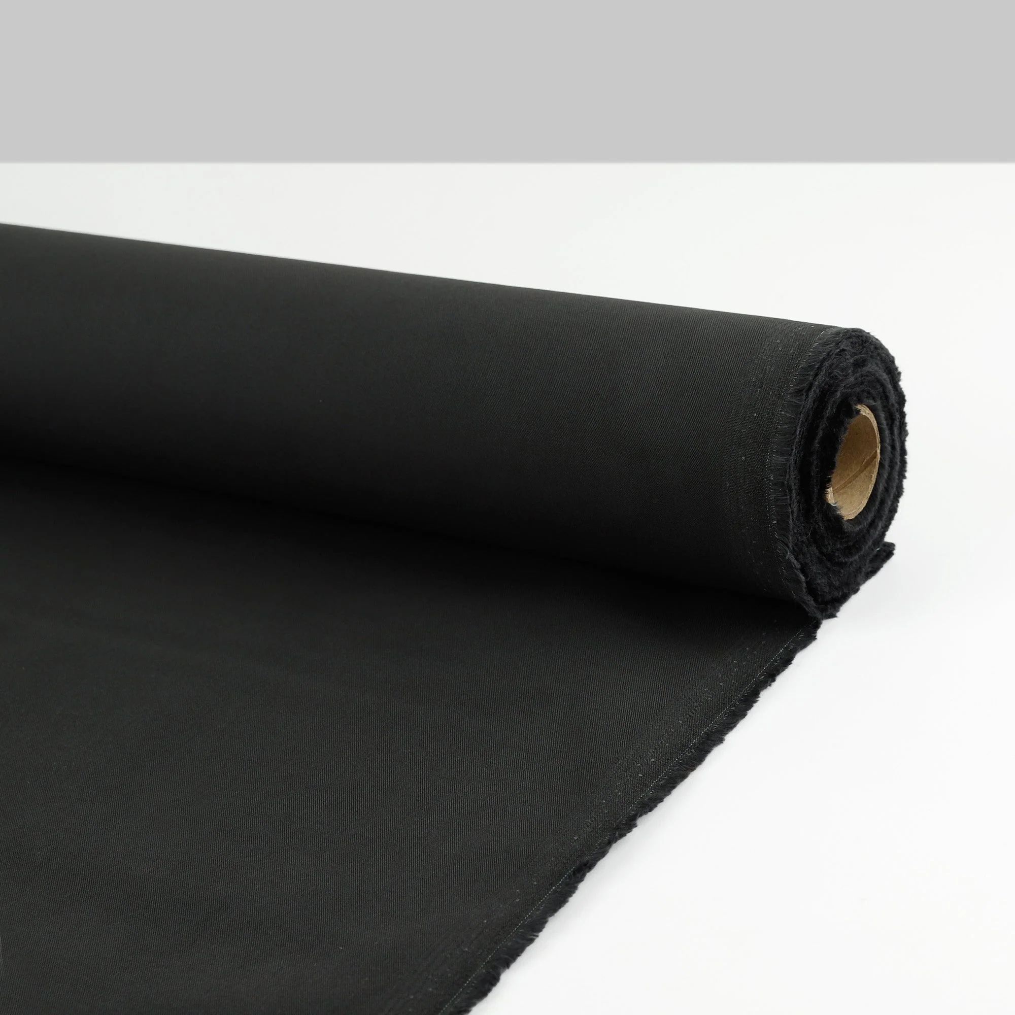 Peached Stretch Cotton Twill - Ebony - Image 3