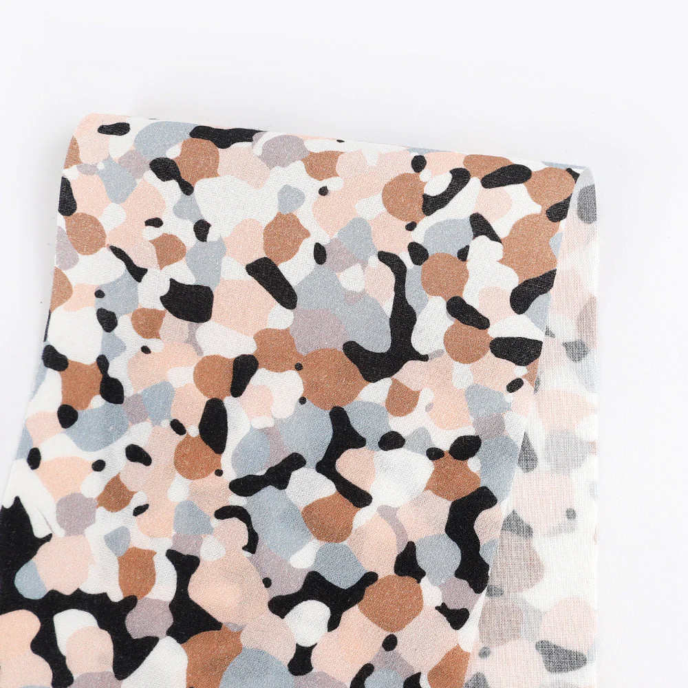 Pebble Print Cotton Shirting - Beach