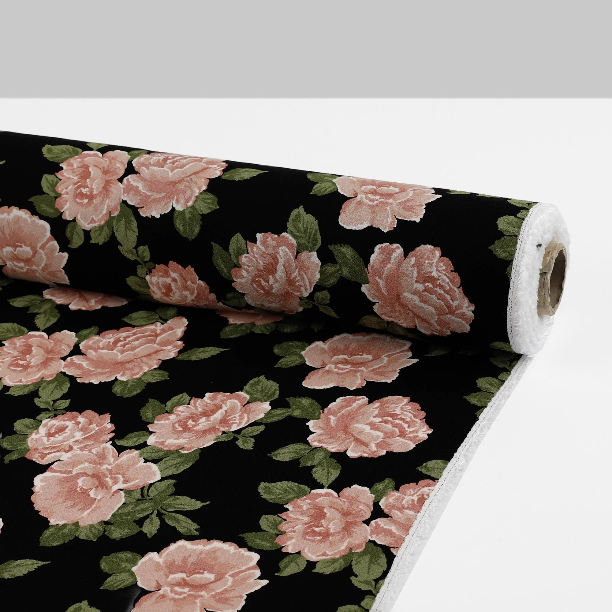 Peony Viscose/Rayon Crepe - Black - Image 3