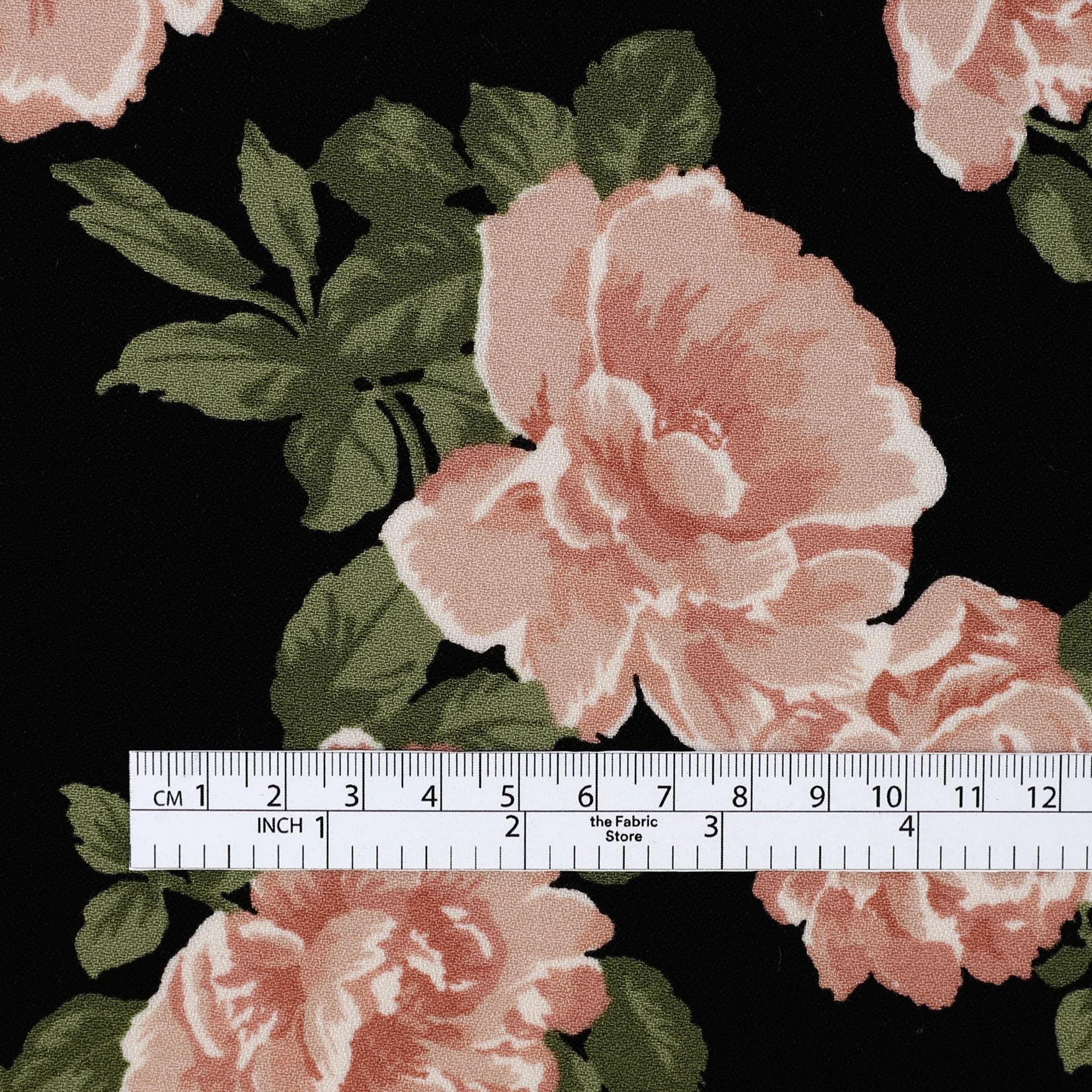 Peony Viscose/Rayon Crepe - Black - Image 4