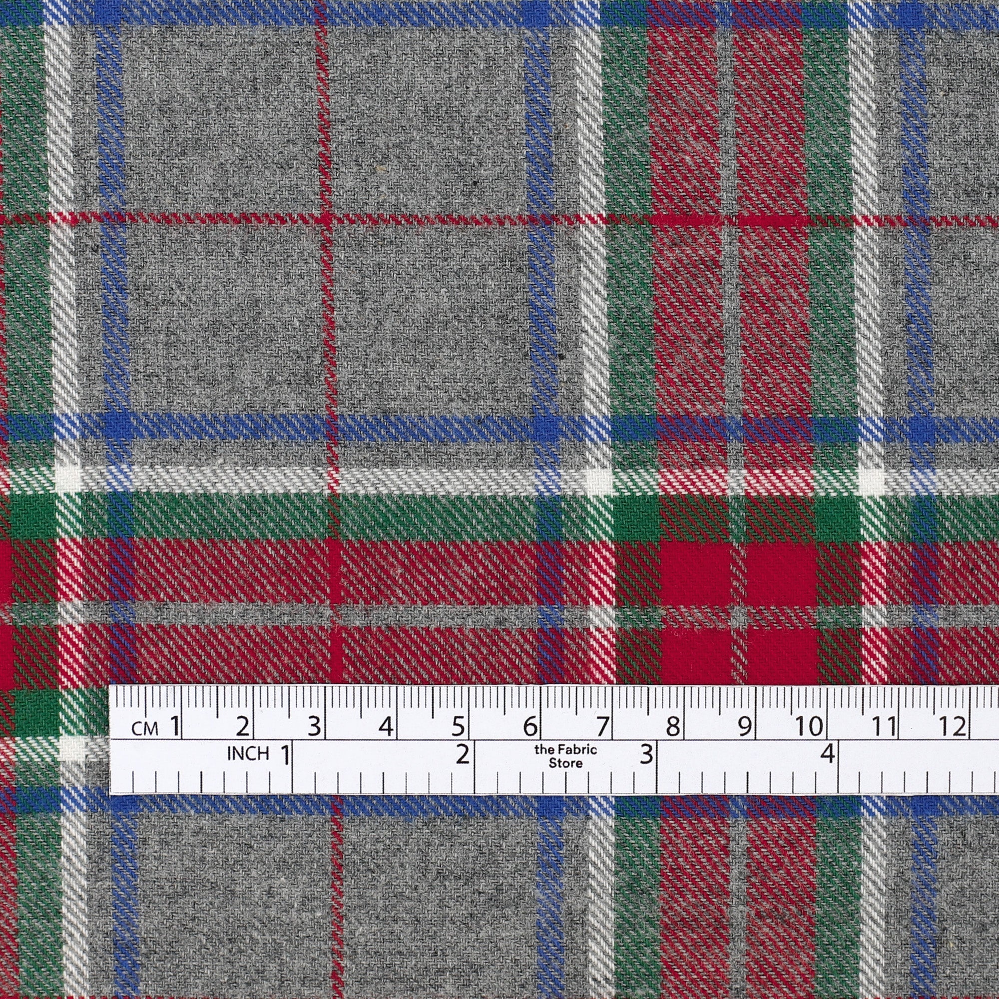 Plaid Brushed Cotton Twill - Festive Grey - Image 4