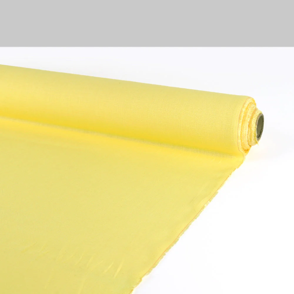 Plain Weave Linen - Lemonade - Image 3