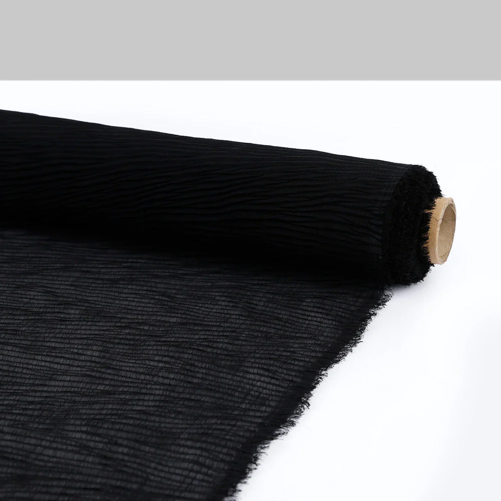 Plissé Georgette - Black - Image 3