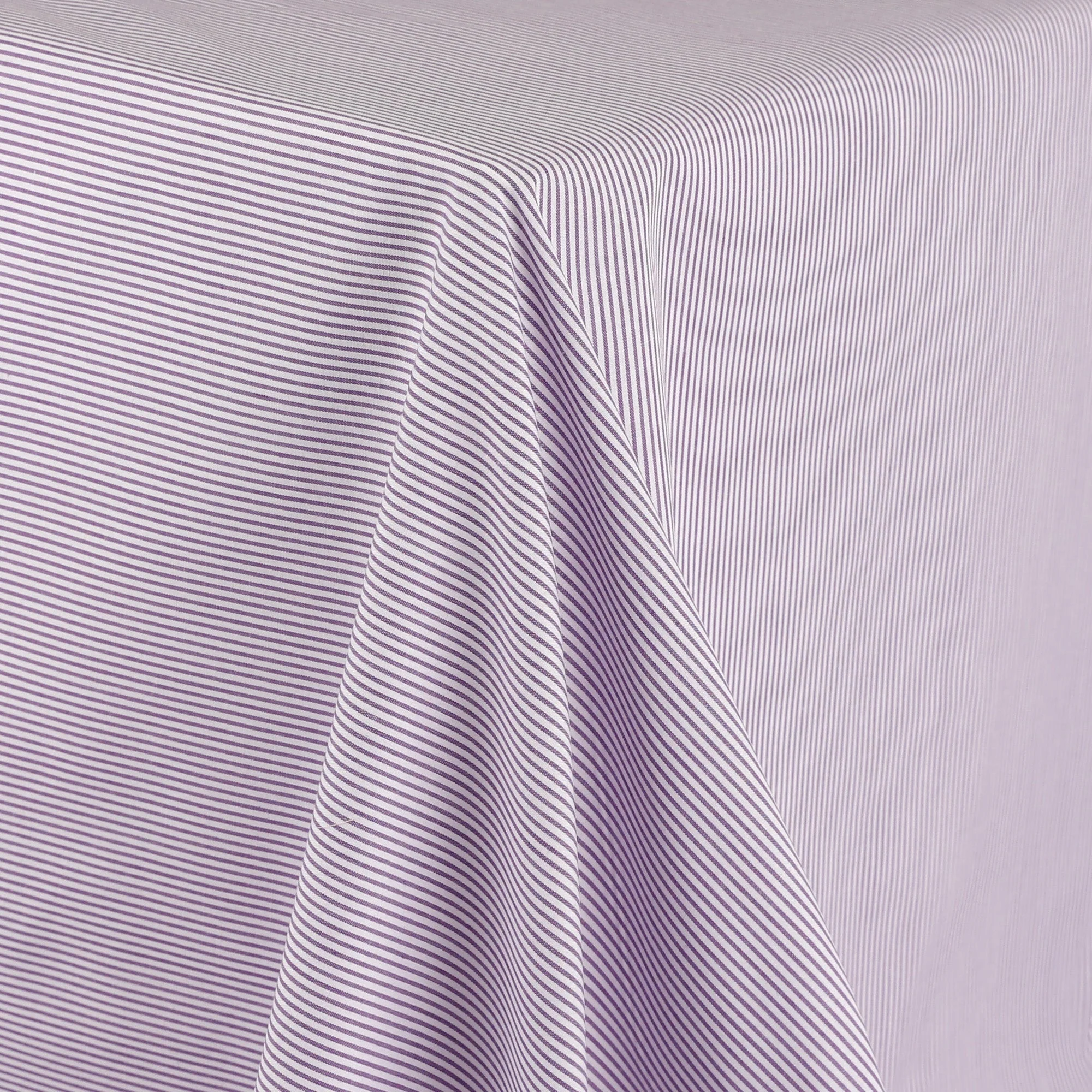 Poly / Cotton Small Stripe Shirting - Purple - Image 2