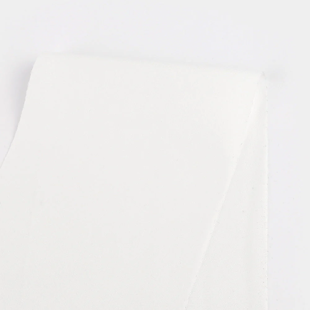 Poly Crepe De Chine - White