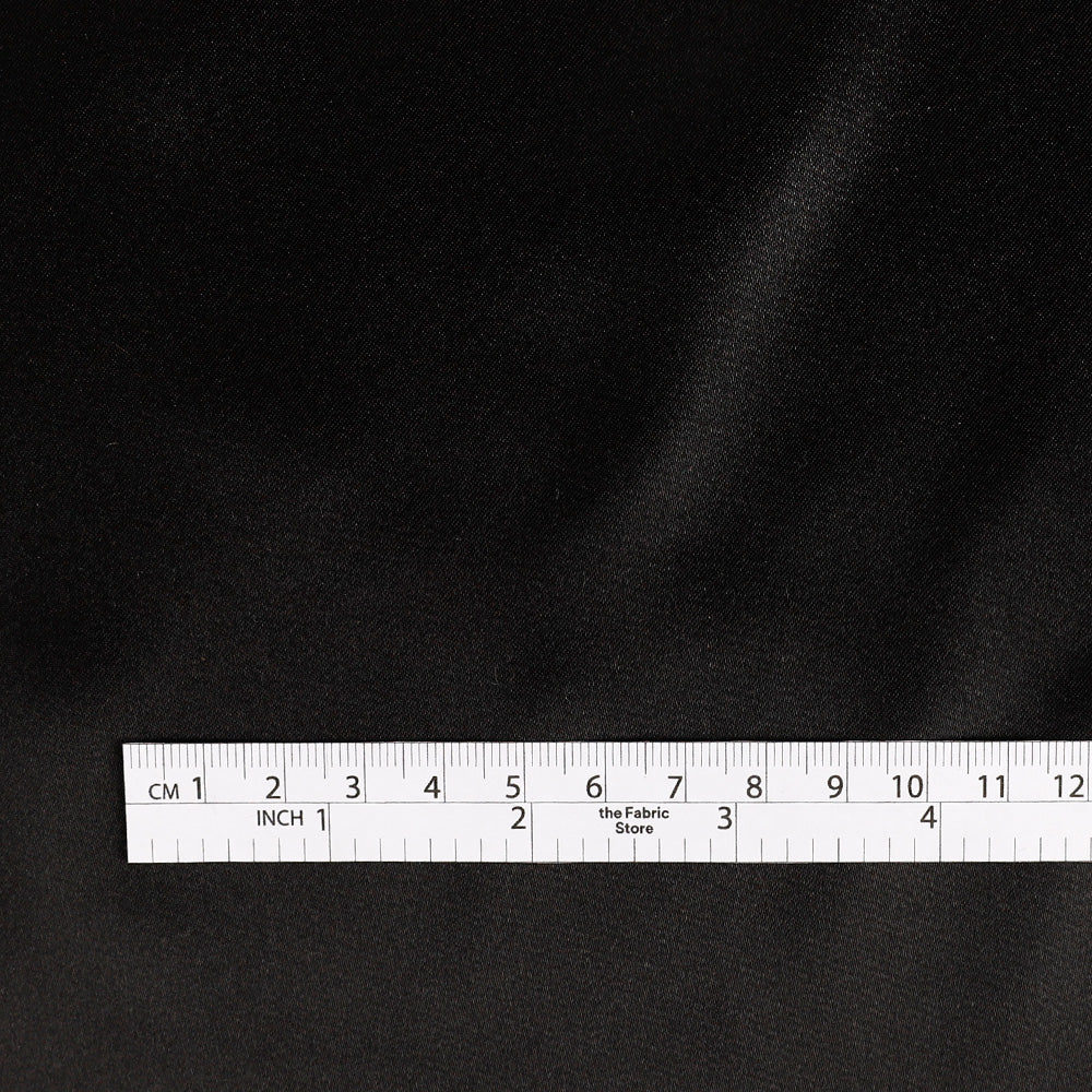 Poly Satin Lining - Black - Image 4