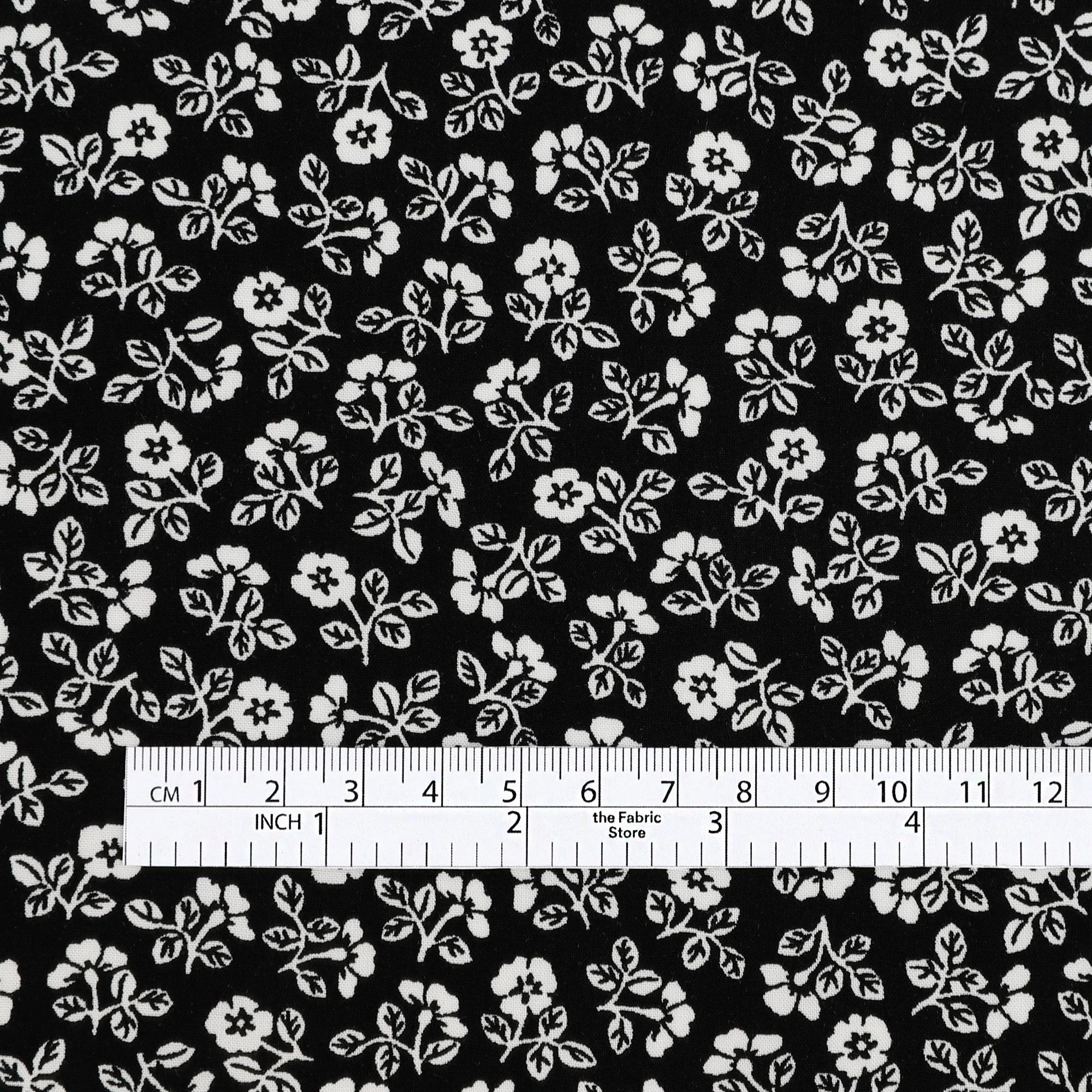Primrose Viscose Challis - Black - Image 4