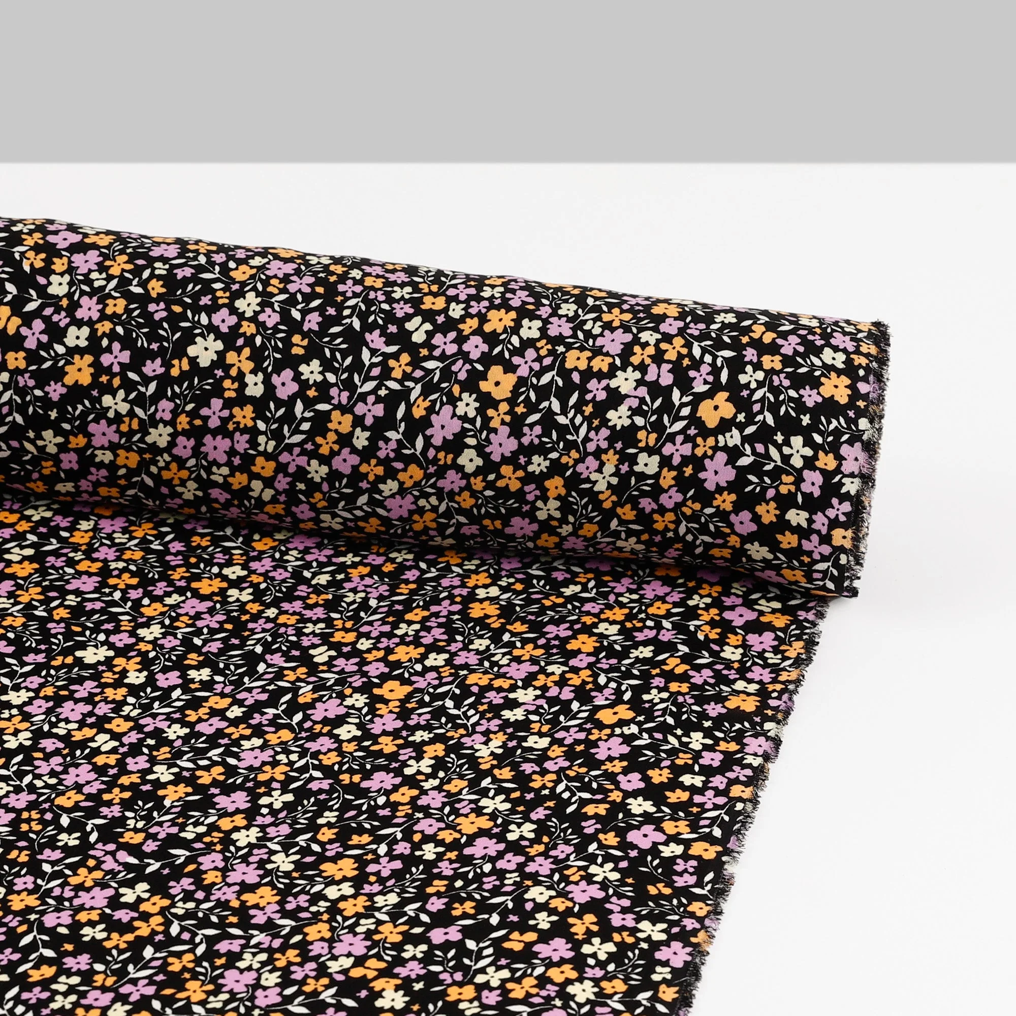 Princess Flower Silk Georgette - Purple/Yellow - Image 3