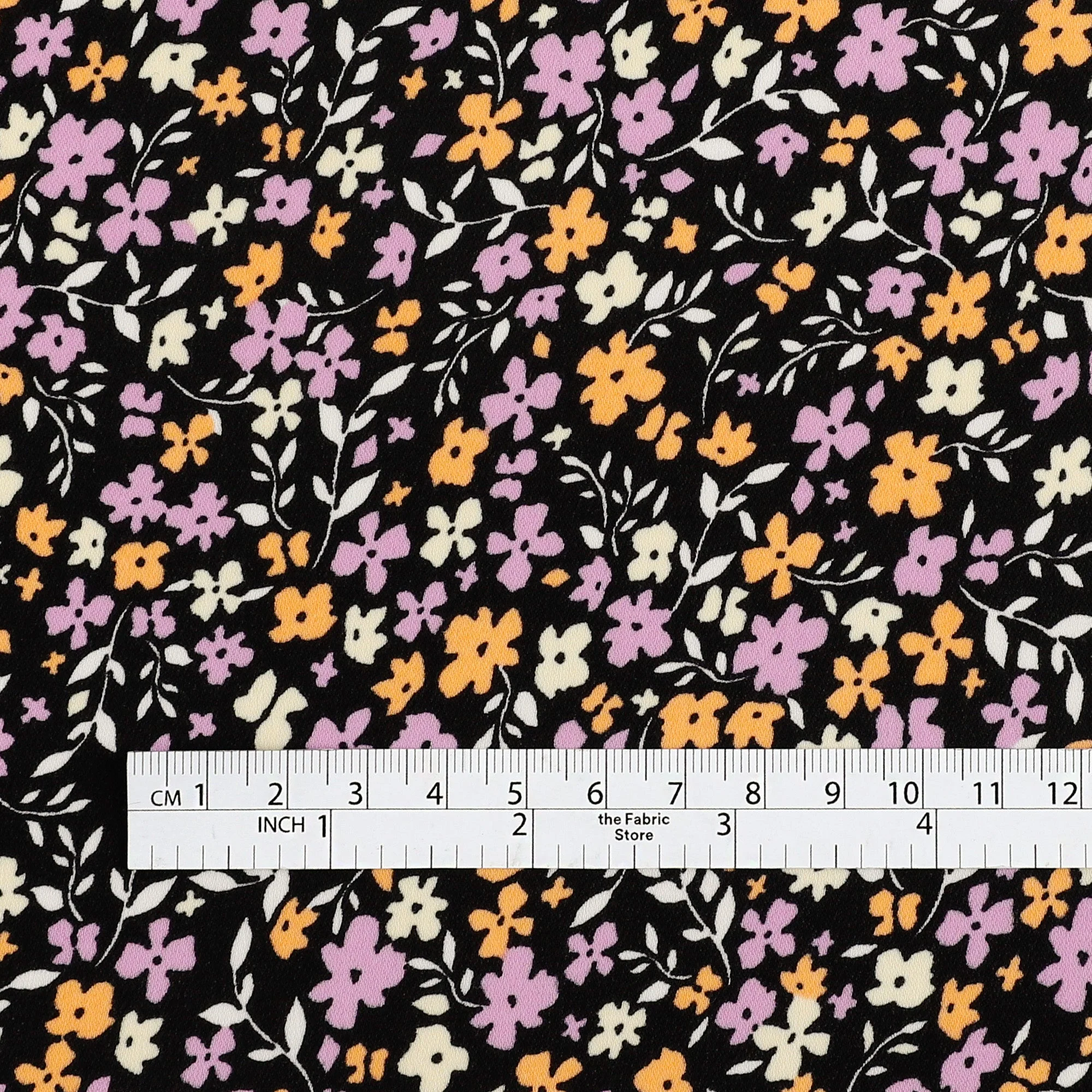 Princess Flower Silk Georgette - Purple/Yellow - Image 4