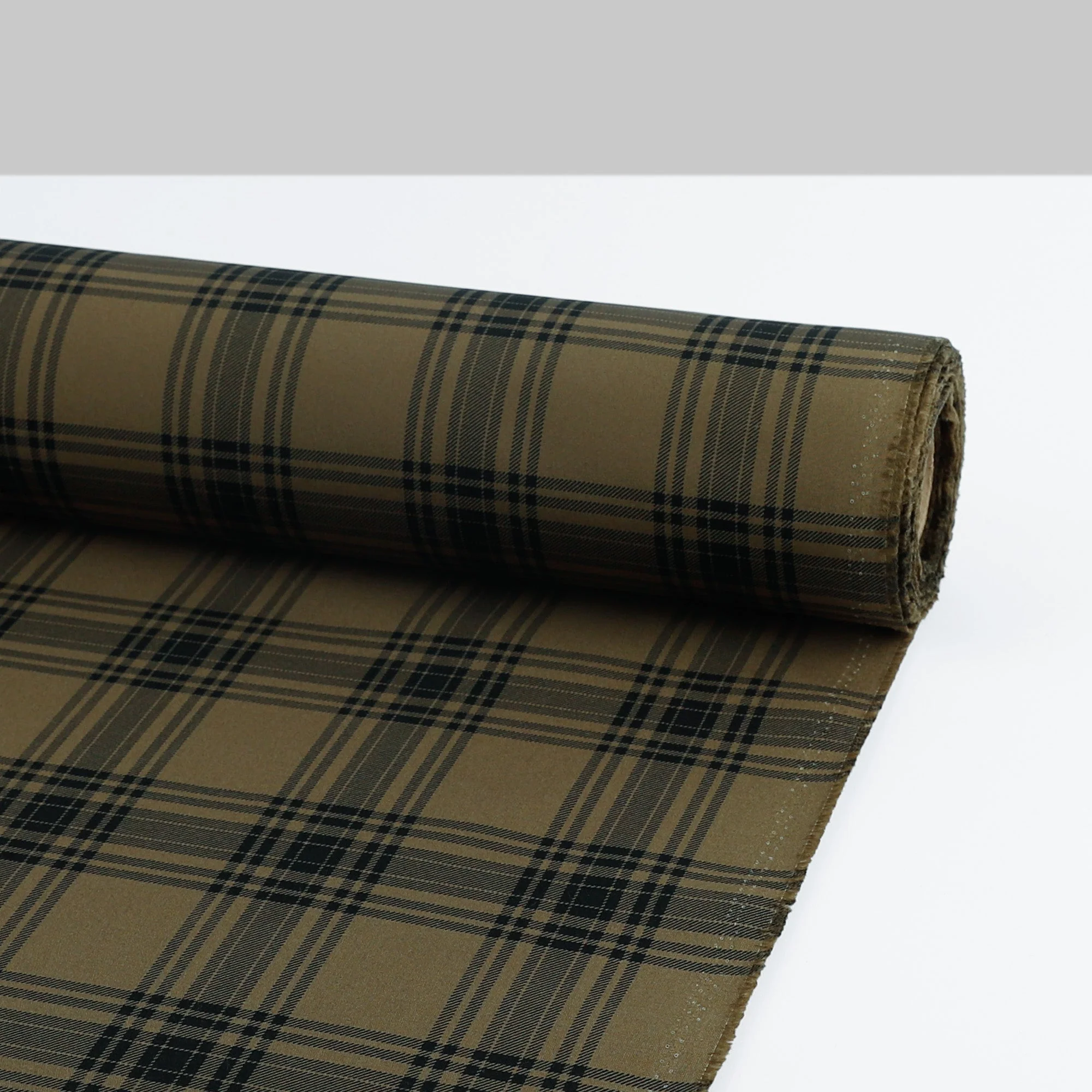 Printed Plaid Midweight Cotton - Fallow - Image 2