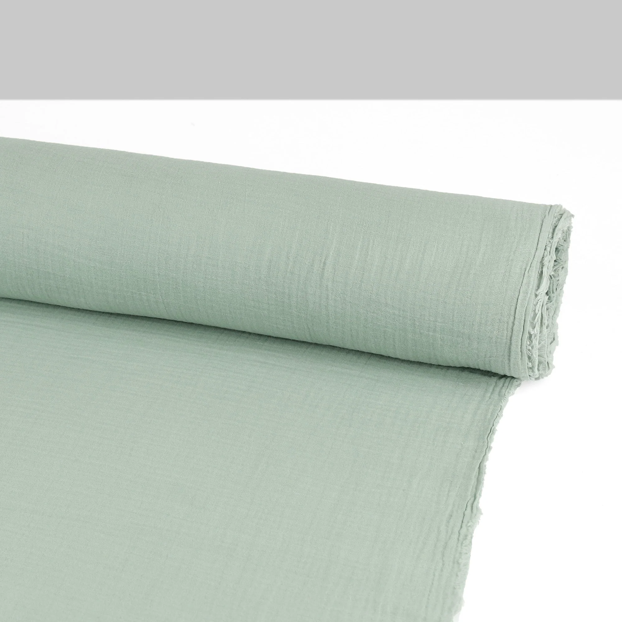 Reversible Double Muslin Cotton - Sea Spray - Image 3