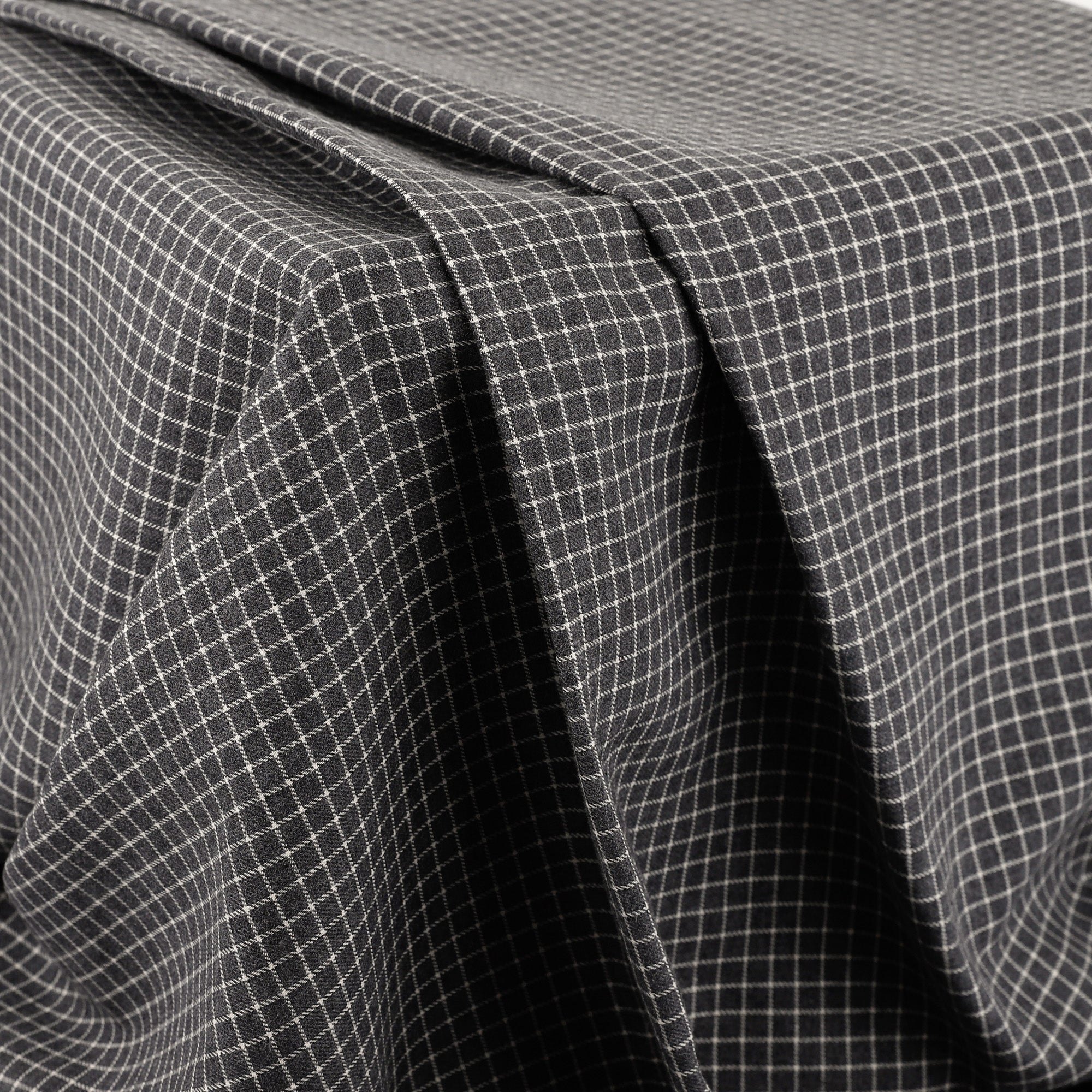 Reversible Grid Cotton Flannel - Gunmetal - Image 2