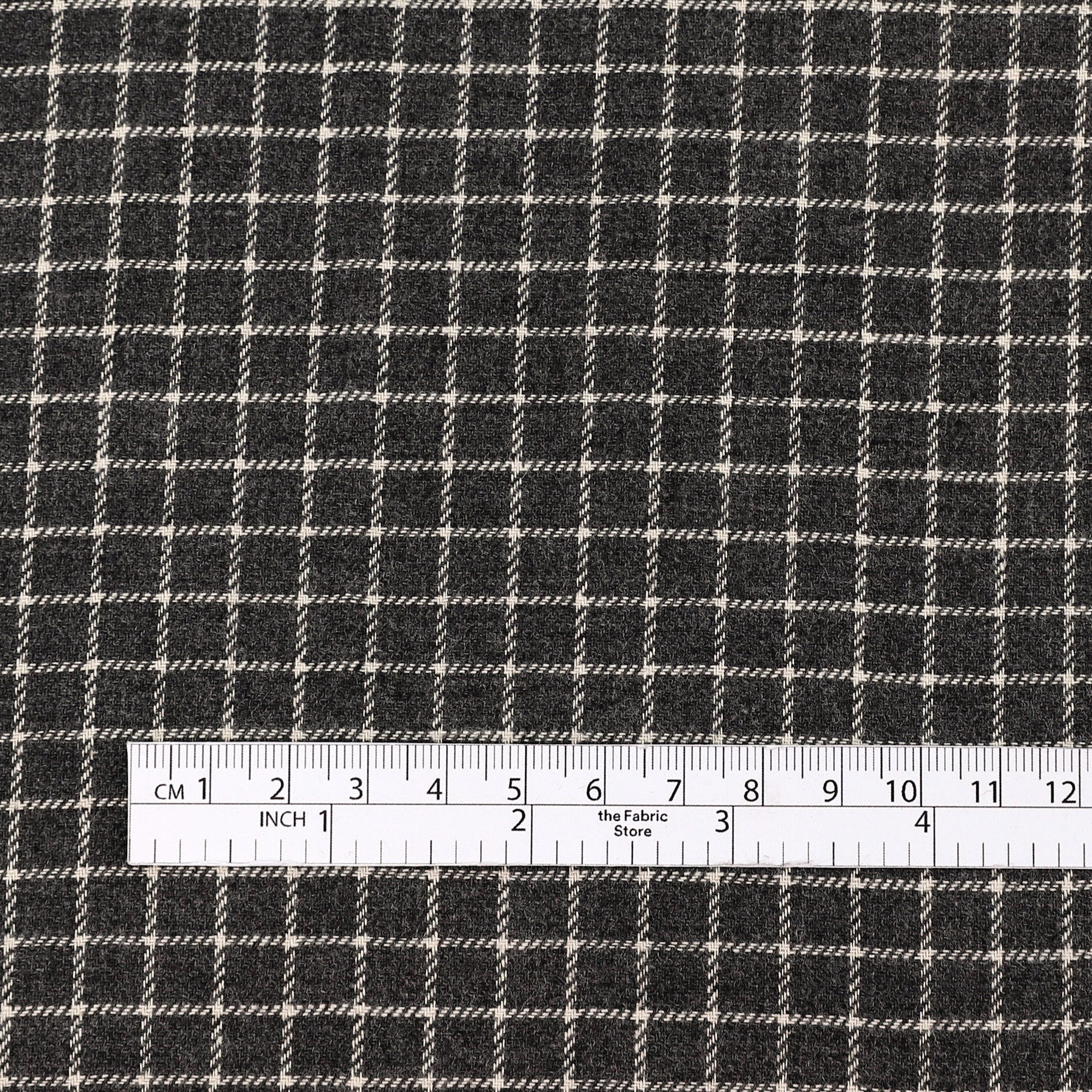 Reversible Grid Cotton Flannel - Gunmetal - Image 4
