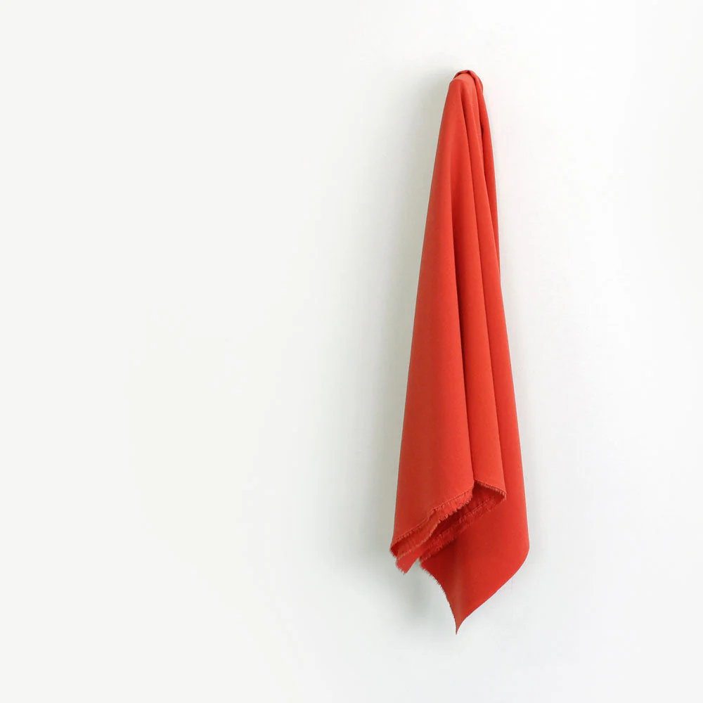 Satin Backed Crepe - Red - Image 4