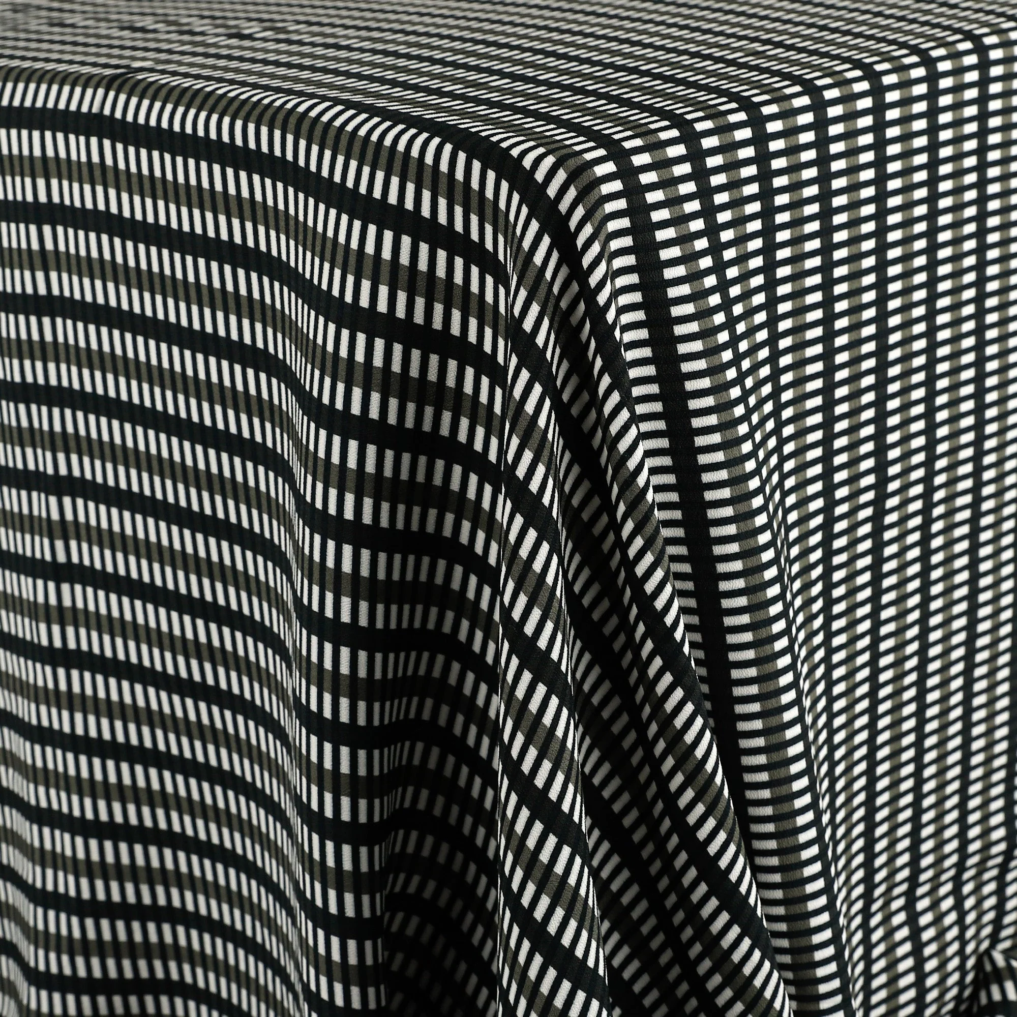 Shadow Grid Viscose Crepe - Black - Image 2