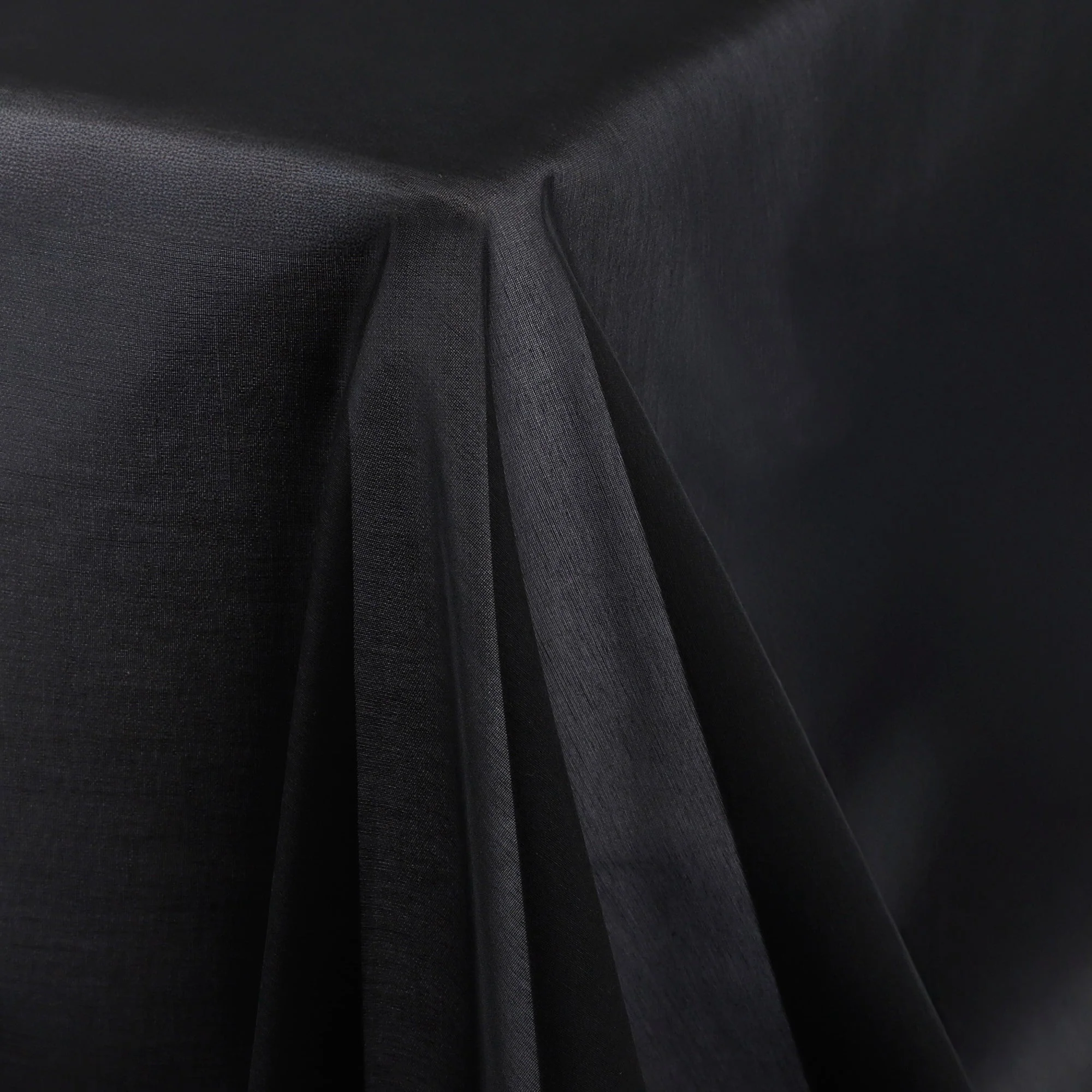 Sheer Cotton/Silk Organdy - Black - Image 2