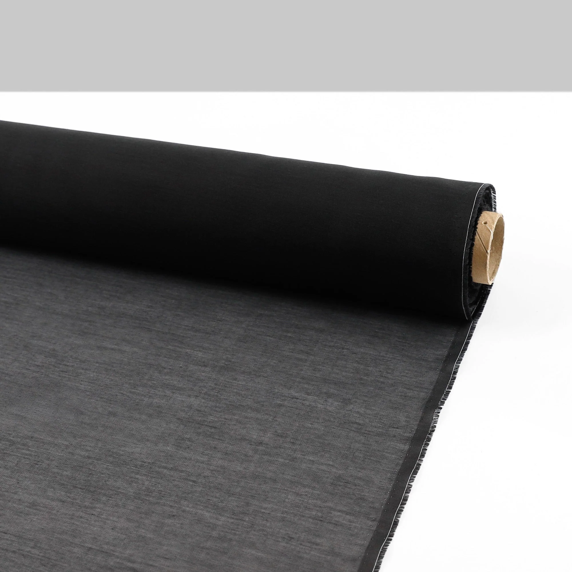 Sheer Cotton/Silk Organdy - Black - Image 3