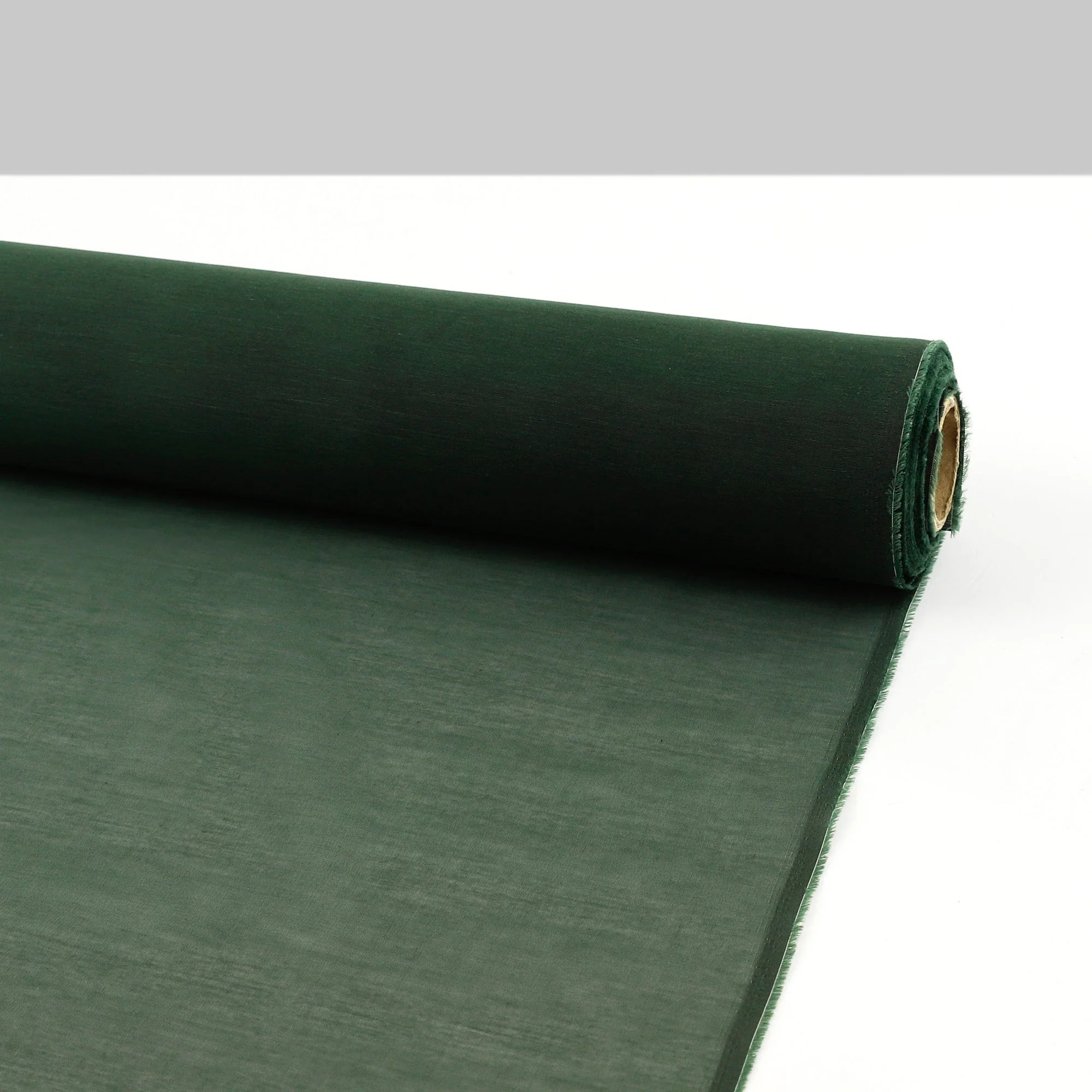 Sheer Cotton/Silk Organdy - Pine - Image 3