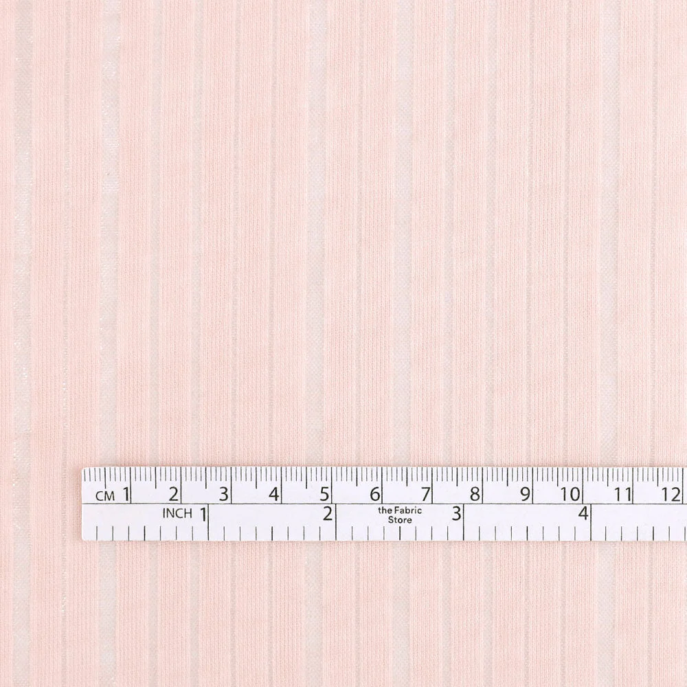 Shimmer Stripe Muslin - Strawberry Milk - Image 4