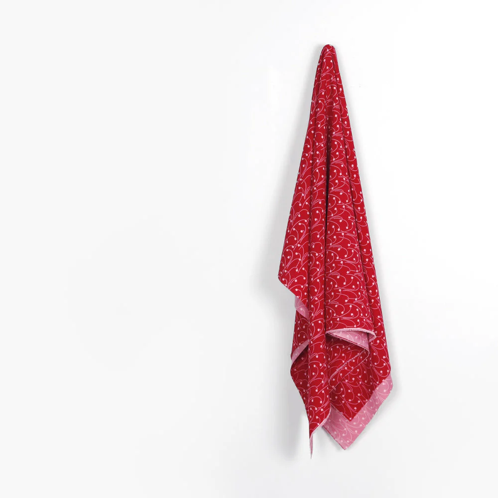 Shooting Star Satin Backed Crepe - Raspberry - Image 2
