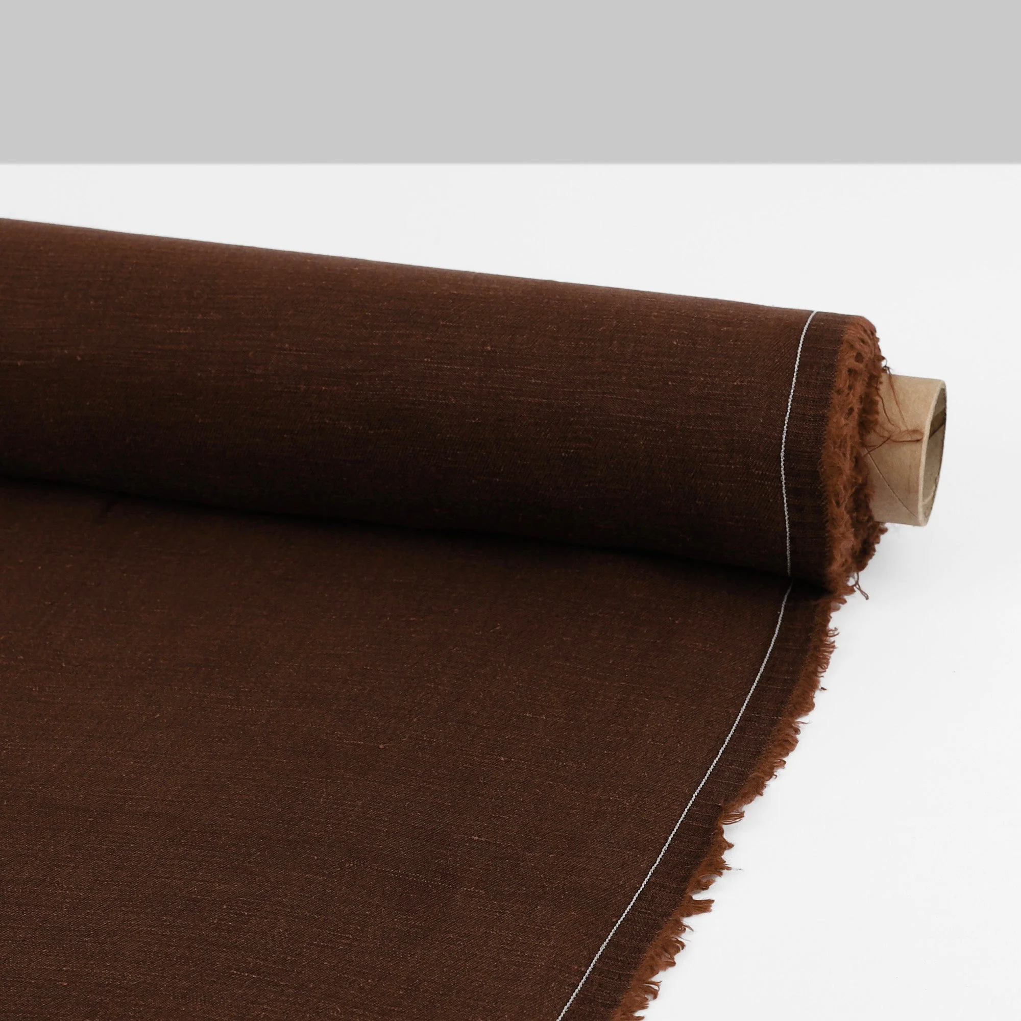 Slubby Linen/Cupro Twill - Ganache - Image 3