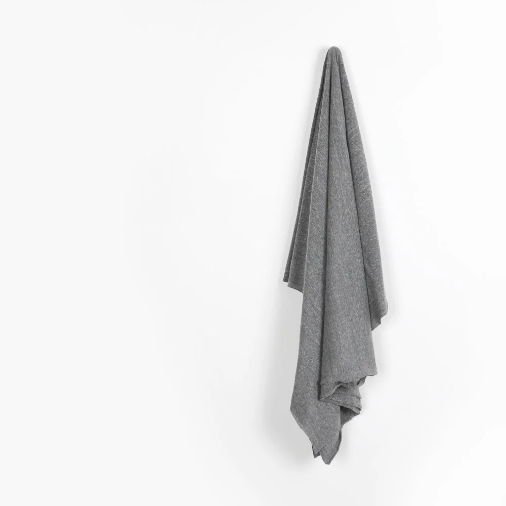 Slubby Midweight Cotton Jersey - Dark Granite - Image 2