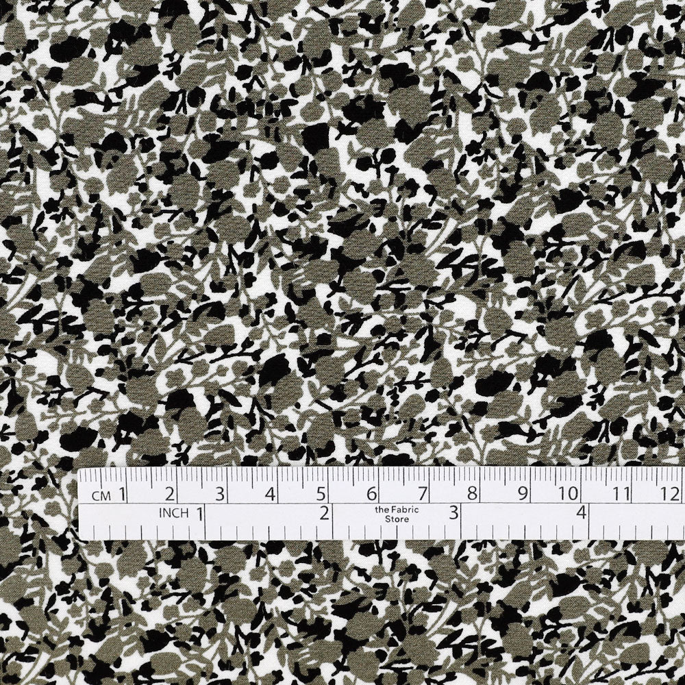 Small Silhouette Floral Viscose - Oregano - Image 3