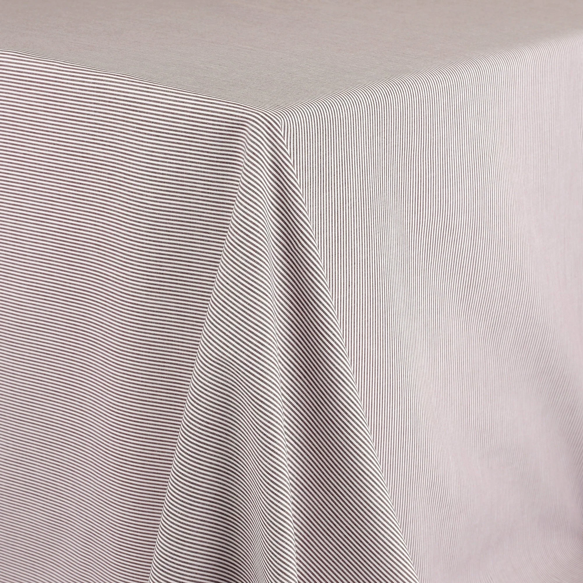 Small Stripe Stretch Cotton Shirting - Ganache - Image 2