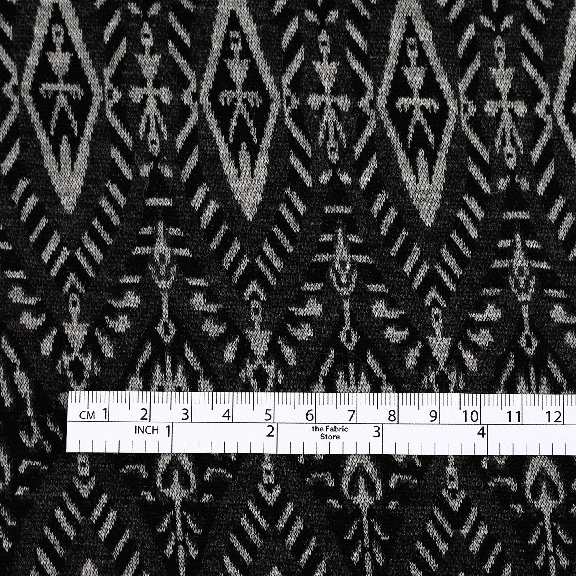 Snowflake Diamonds Merino Jacquard - Grey - Image 4