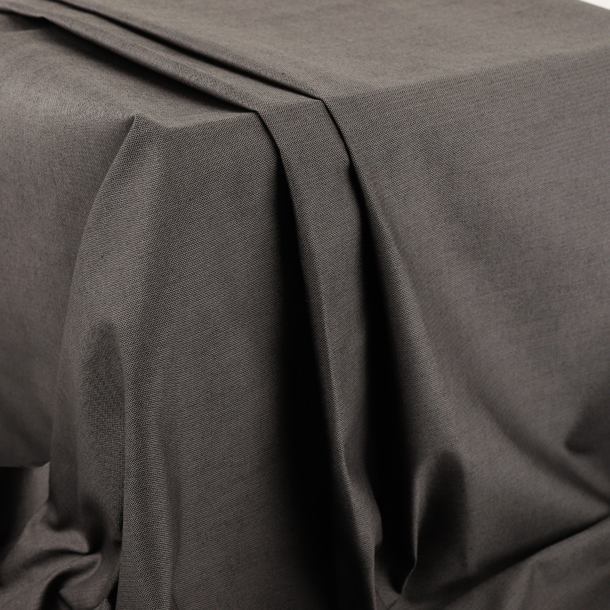 Stretch Cotton Herringbone - Graphite - Image 2