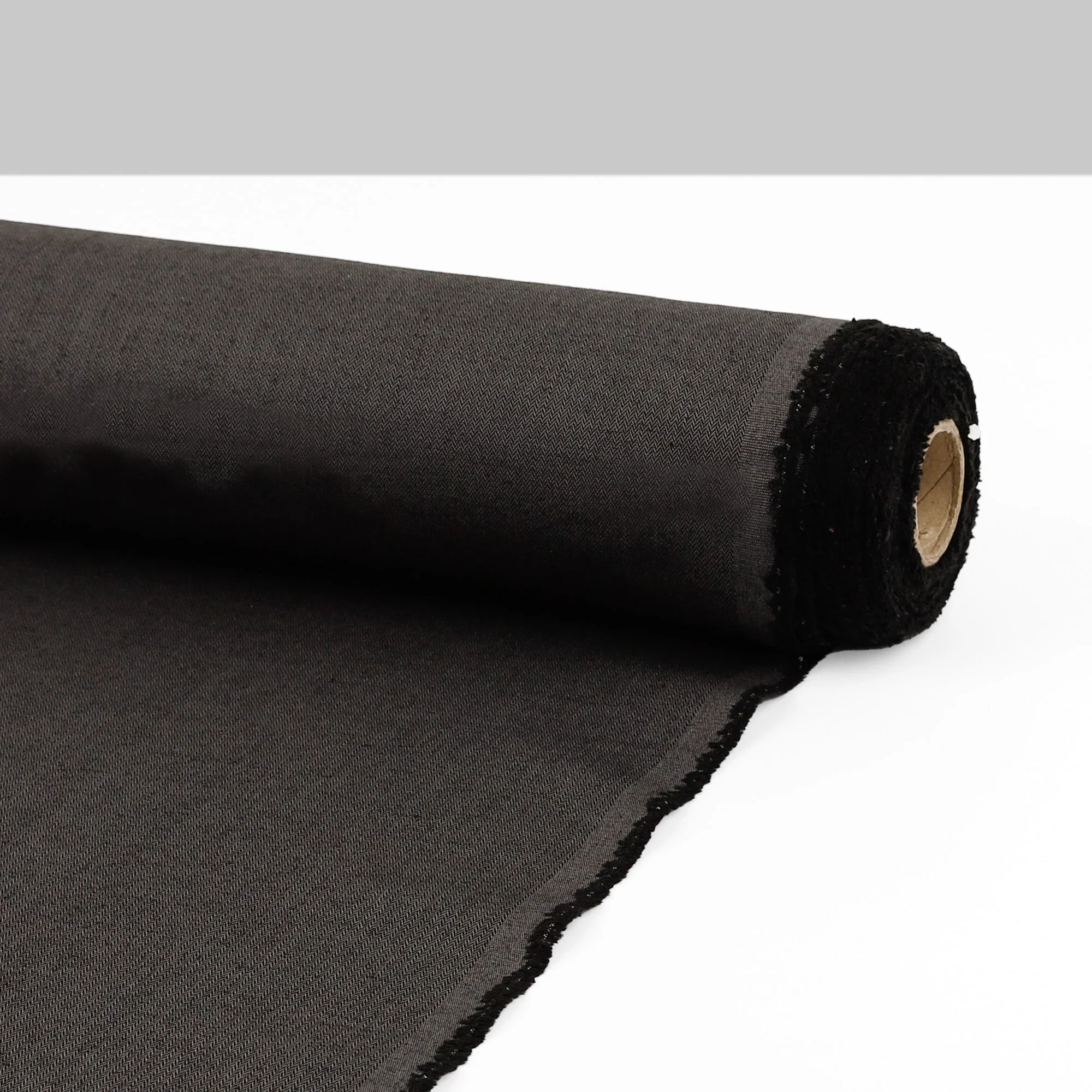 Stretch Cotton Herringbone - Graphite - Image 3