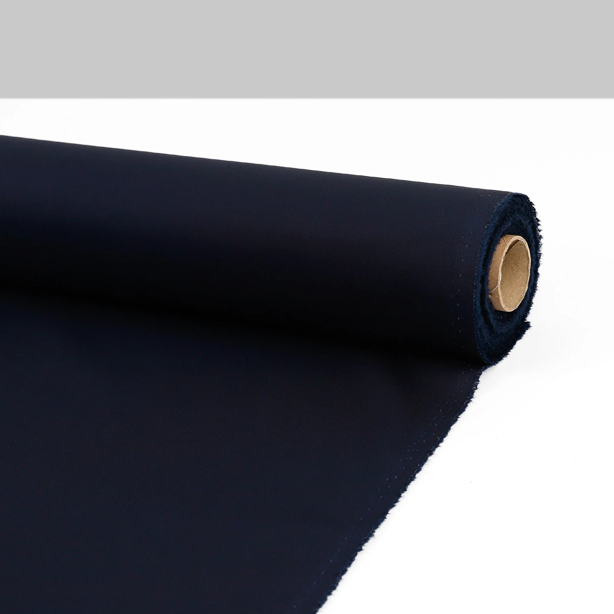 Stretch Cotton/Nylon Poplin - Navy - Image 3