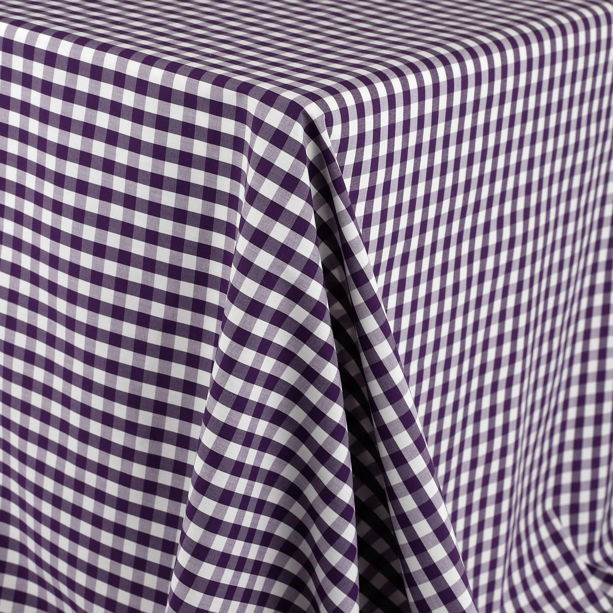 Stretch Cotton/Poly Gingham - Grape - Image 2