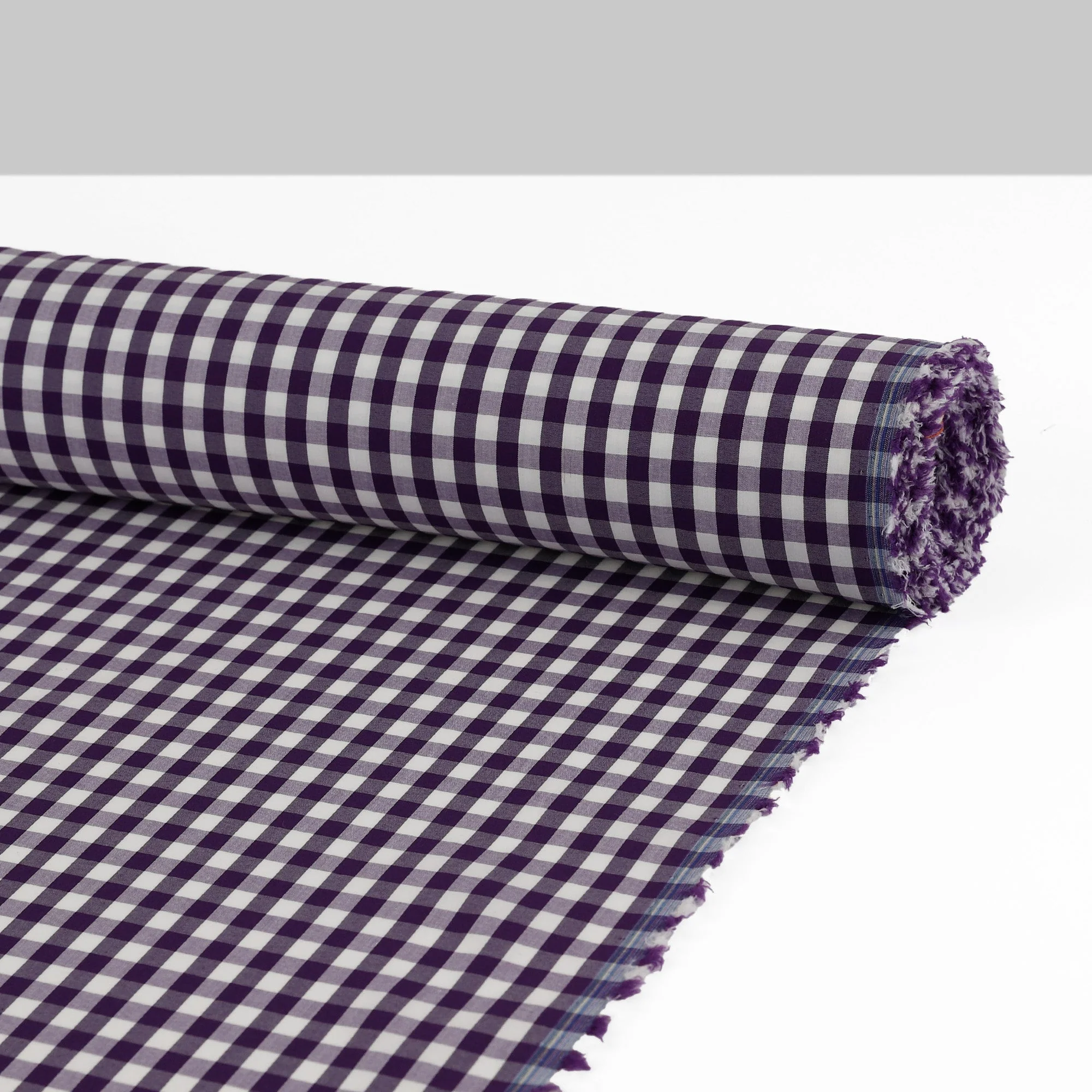 Stretch Cotton/Poly Gingham - Grape - Image 3