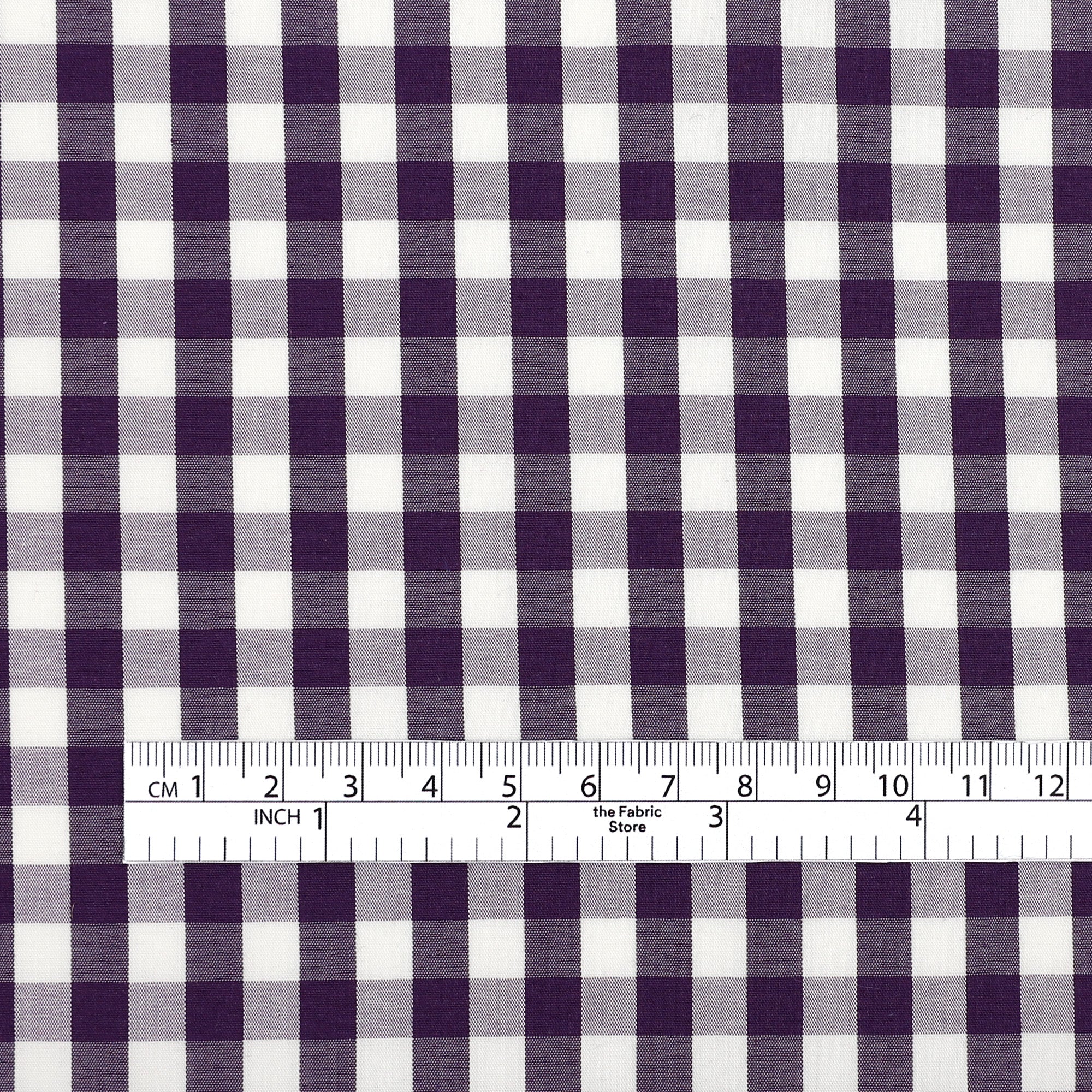 Stretch Cotton/Poly Gingham - Grape - Image 4
