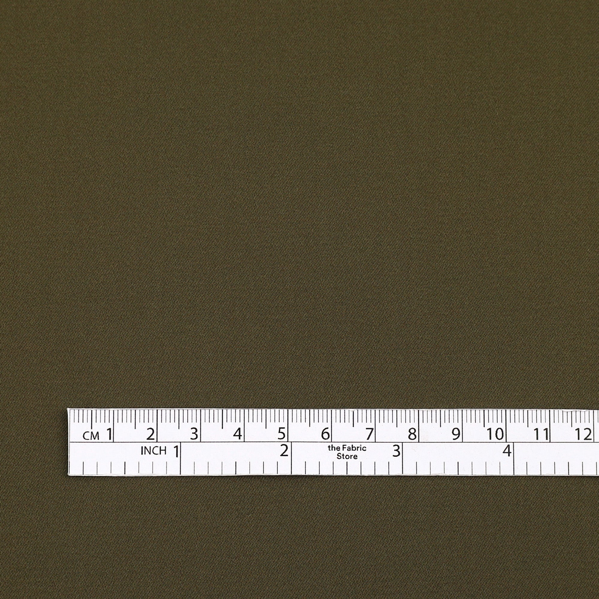 Stretch Cotton Sateen - Dark Olive - Image 4