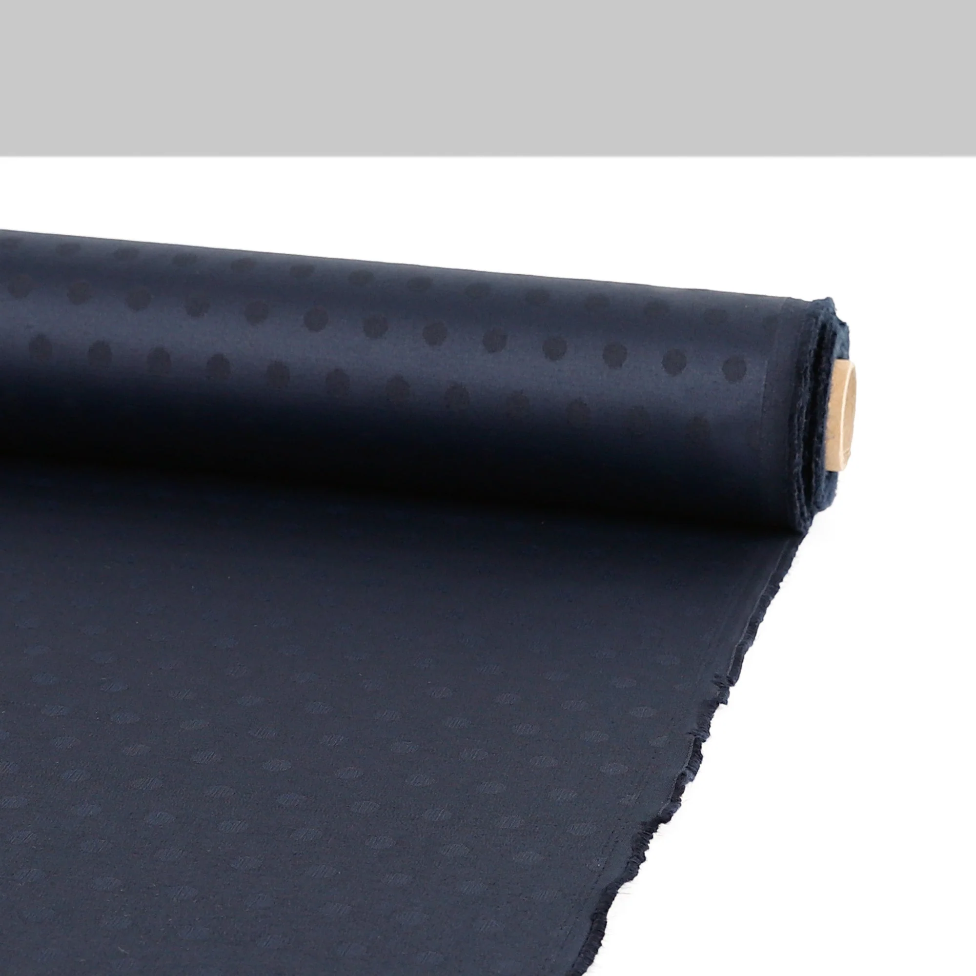 Stretch Cotton Spot Sateen - Navy - Image 3
