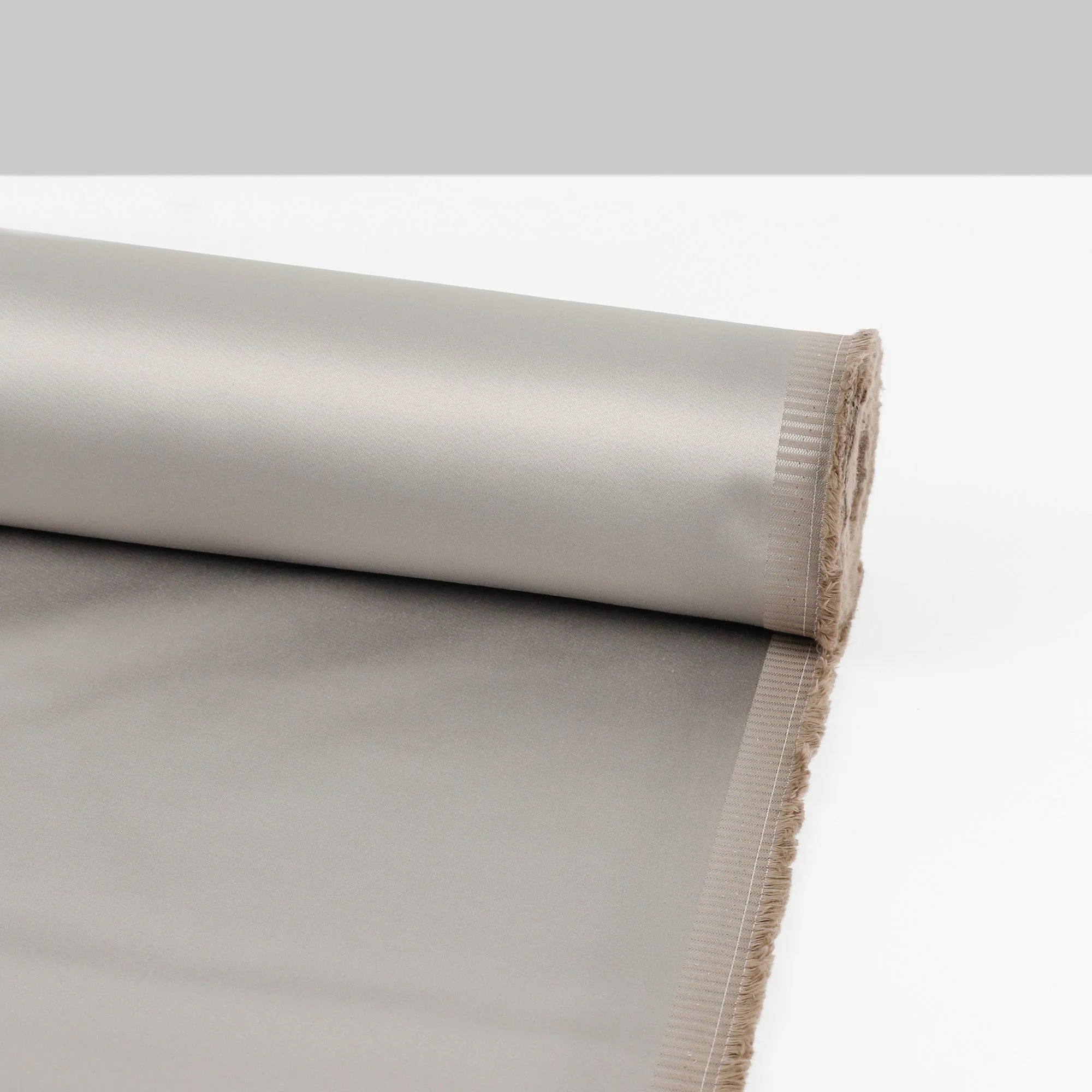 Stretch Cotton/Viscose Sateen - Silver - Image 3