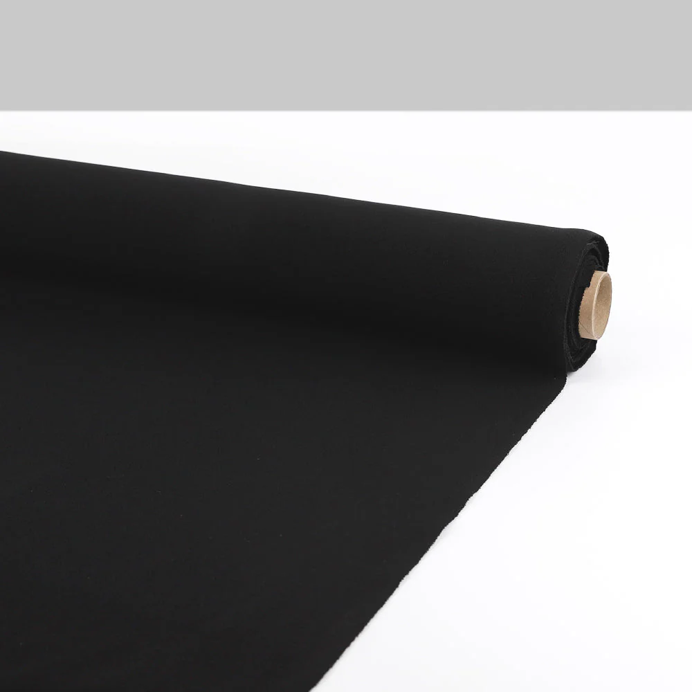 Stretch Crepe Back Knit - Black - Image 3