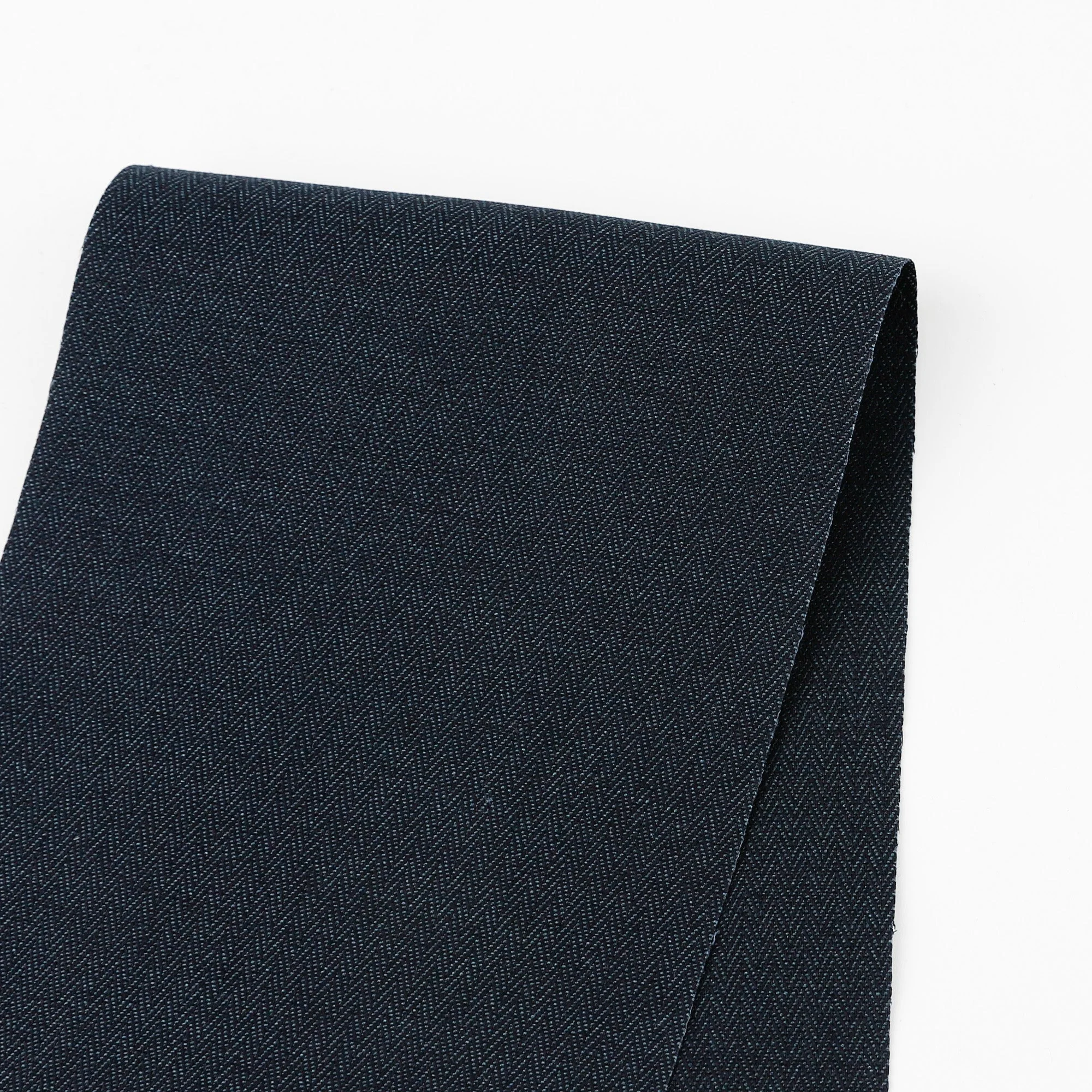 Stretch Herringbone Cotton/Poly - Ink