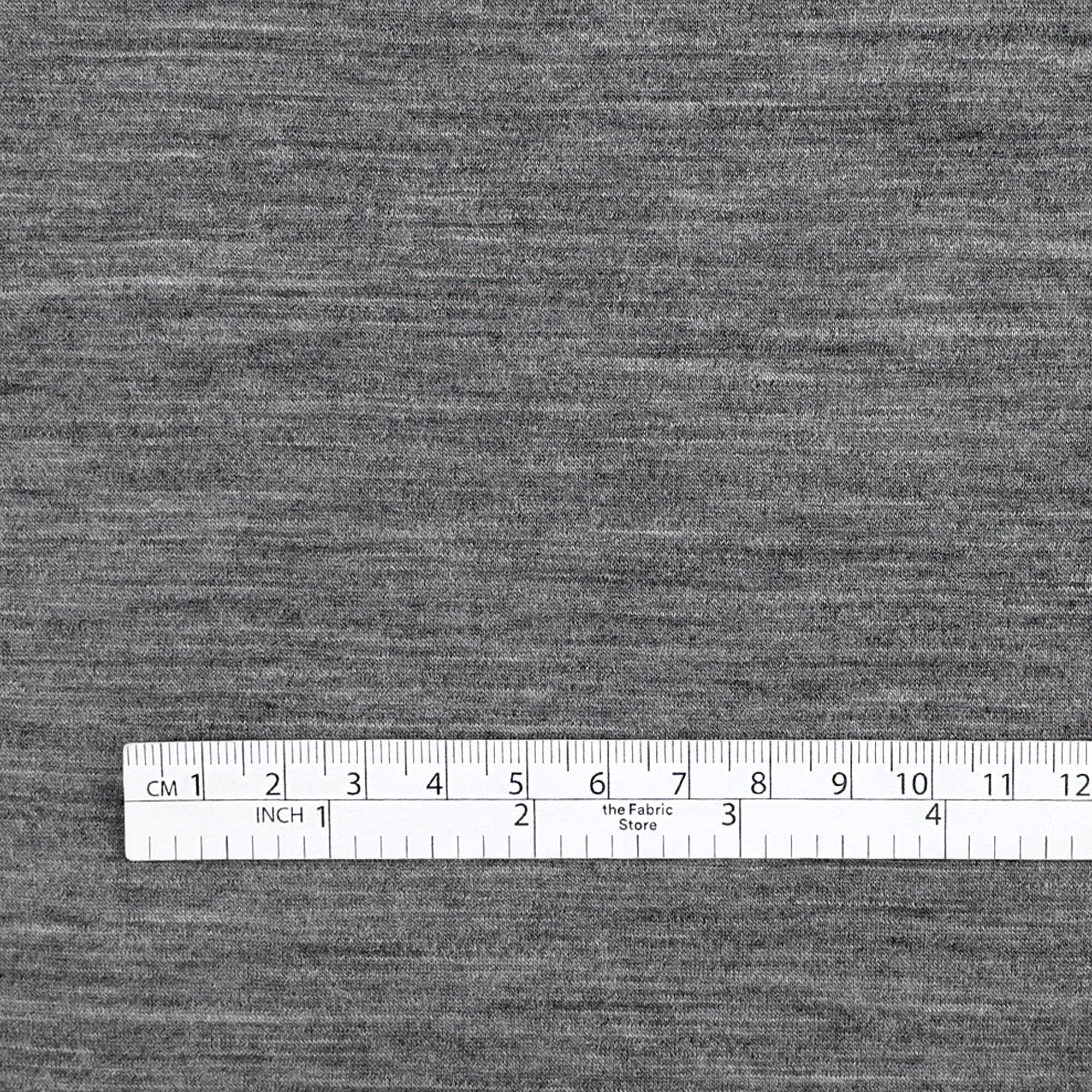 Stretch Merino/Nylon Sweatshirting - Zinc Marle - Image 4