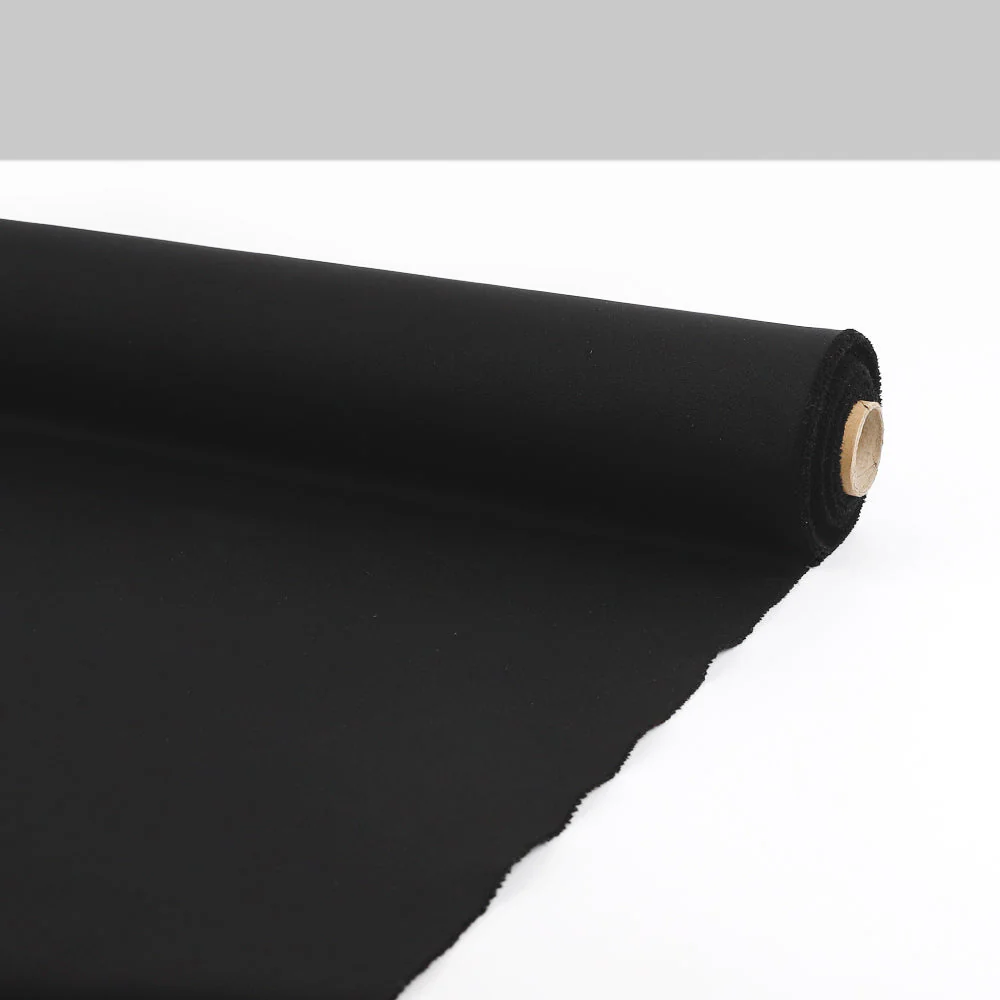Stretch Nylon Ponte - Black - Image 3
