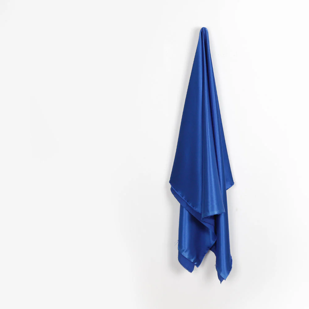 Stretch Poly Satin Lining - Lapis - Image 2