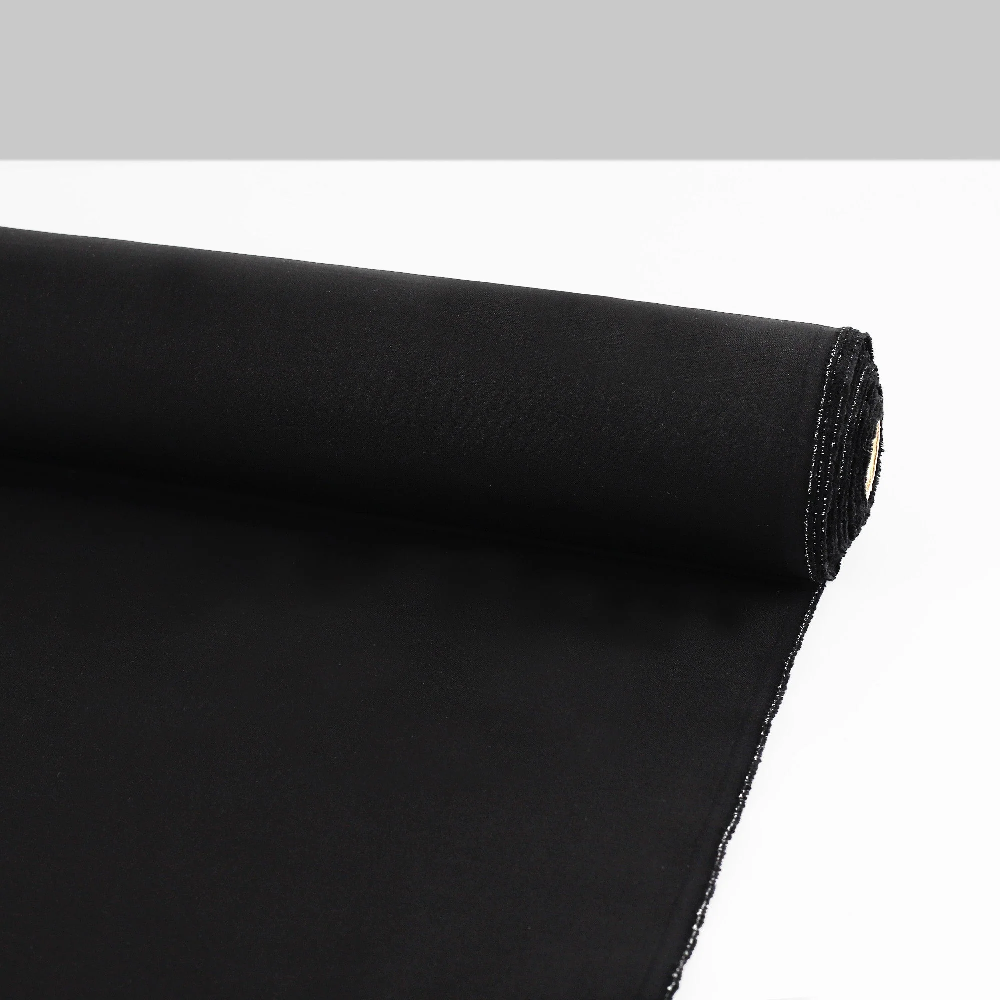 Stretch Reversible Poly/Wool Suiting - Black - Image 3