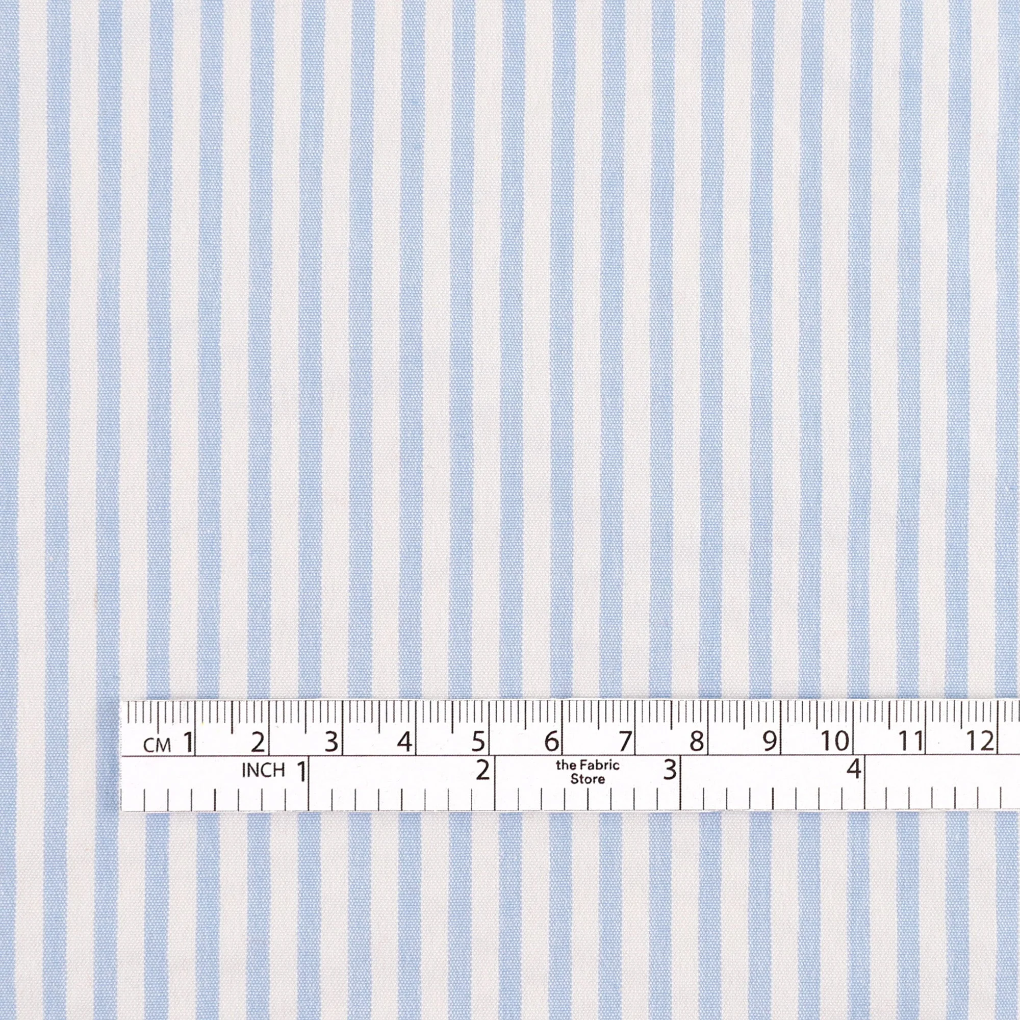 Stretch Seersucker Cotton Stripe - Baby Blue - Image 4